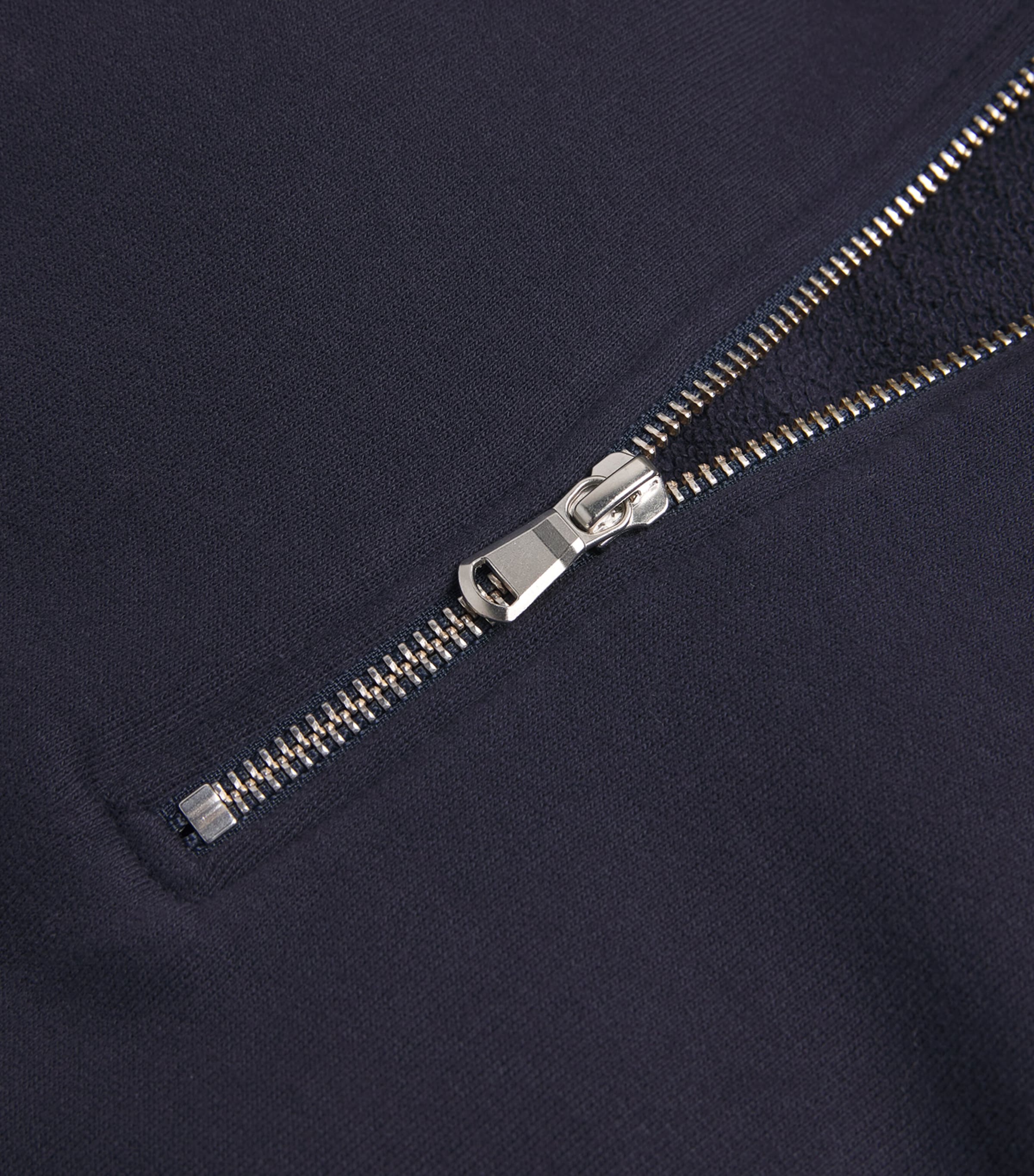 Cotton Half-Zip Sweatshirt NAVY1 Image 5