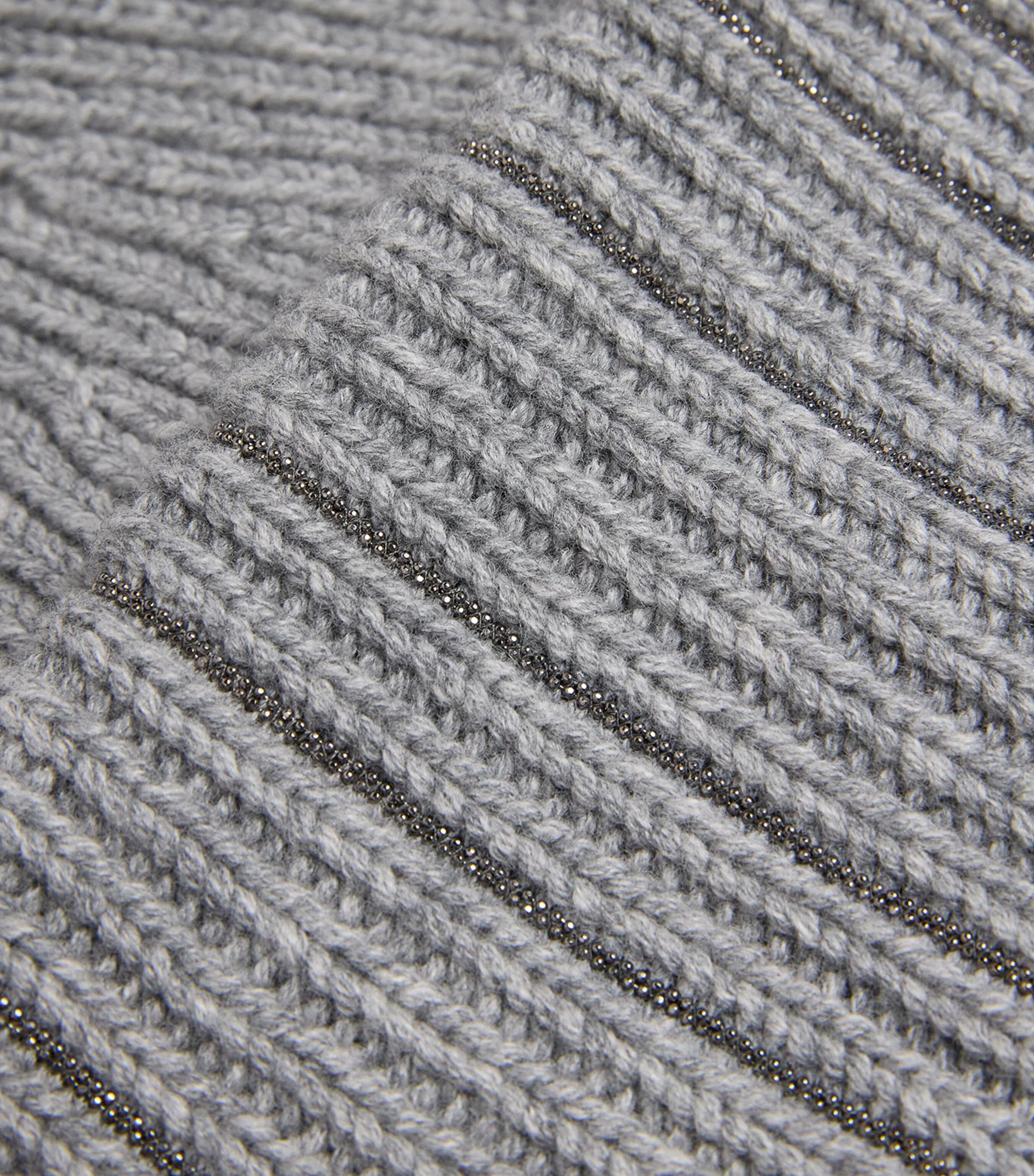 Wool-Silk Sparkling Ribbed Beanie 8132 ROCCIA Image 3