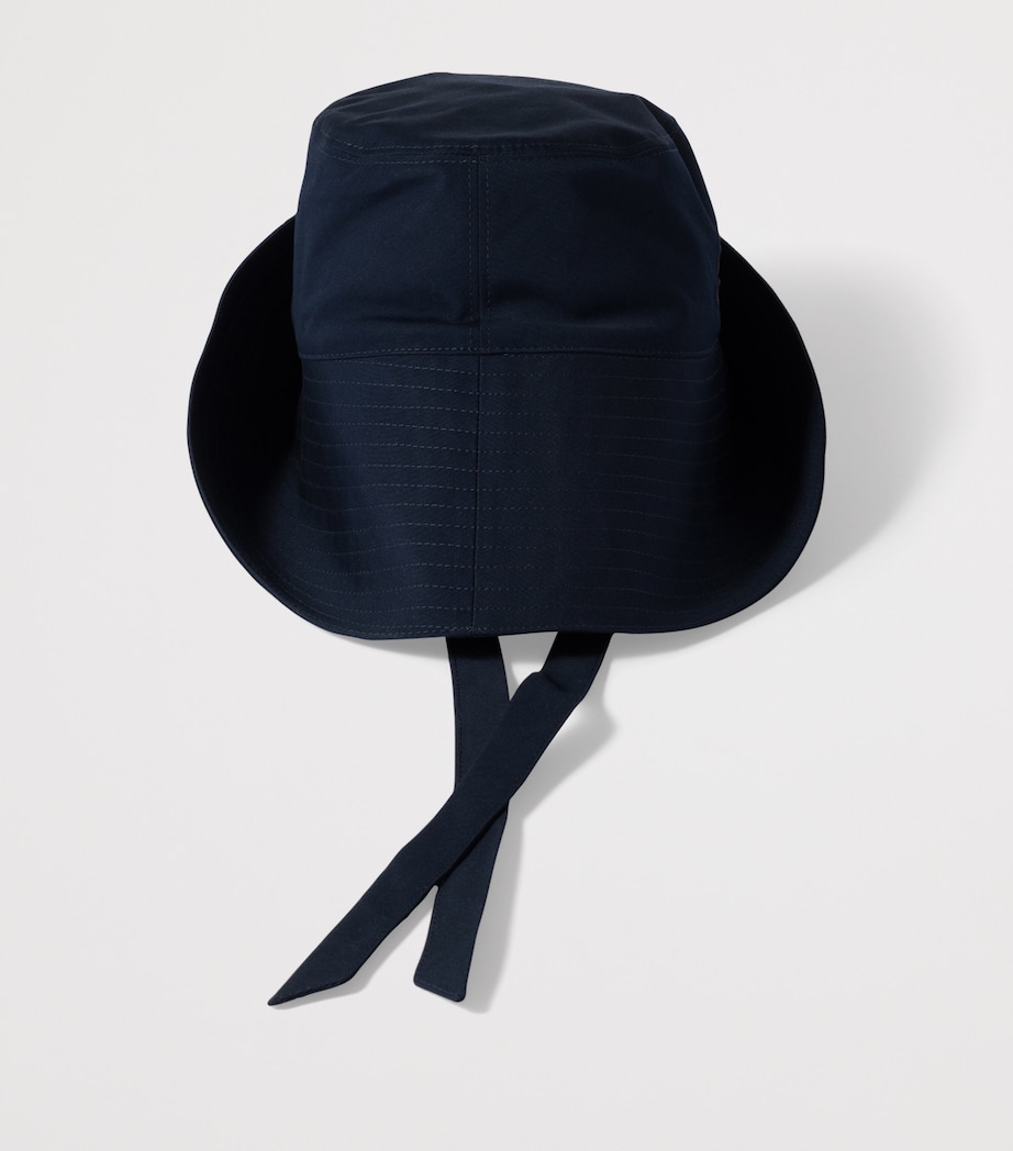 Miu Miu Cotton Wide Brim Bucket Hat Blue Image 2