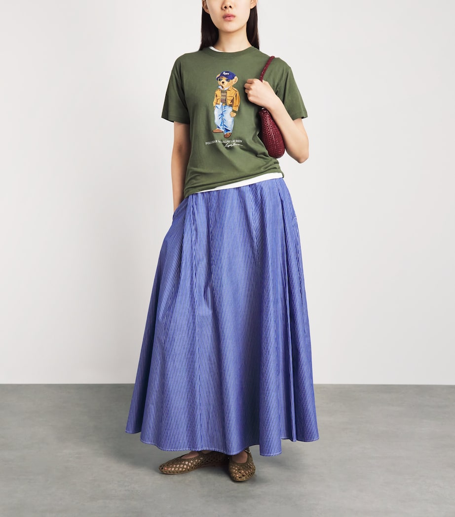 Polo Ralph Lauren Womens Cotton Polo Bear T-Shirt Dense Olive Image 2