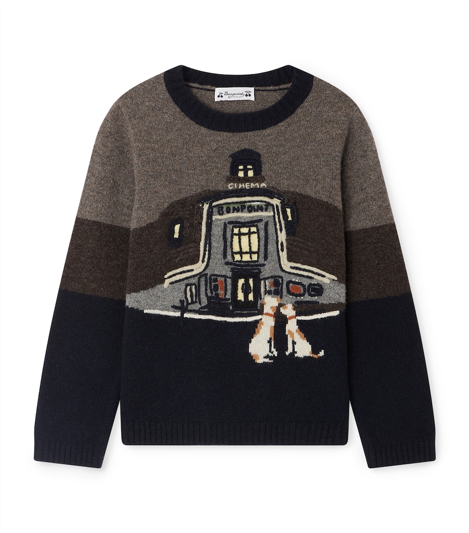 Wool Jacquard Jean Sweater (4-8 Years) BLEU NUIT Image 1