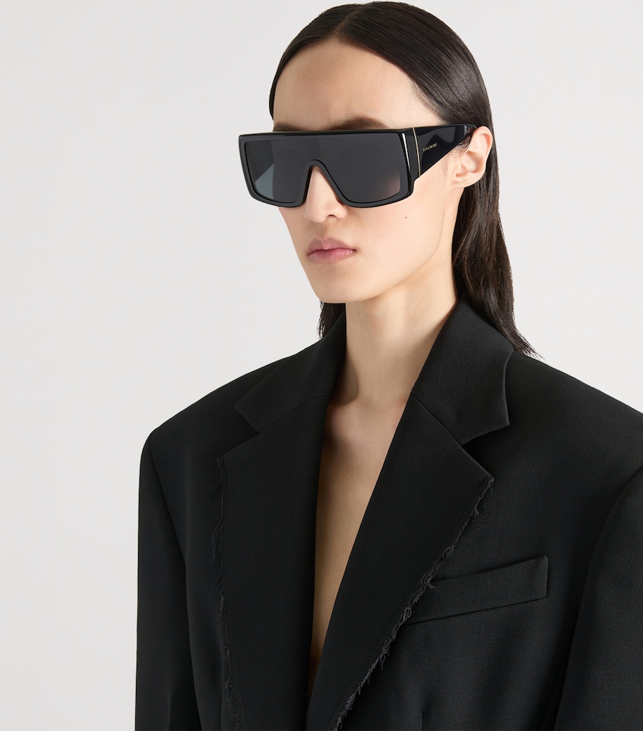 Acetate Square Sunglasses BLACK Image 2