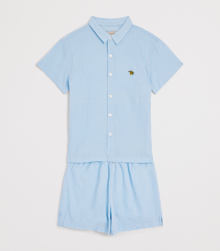 KONGES SLOJD Organic Cotton Fran Shirt (9 Months - 10 Years) Blue Image 3