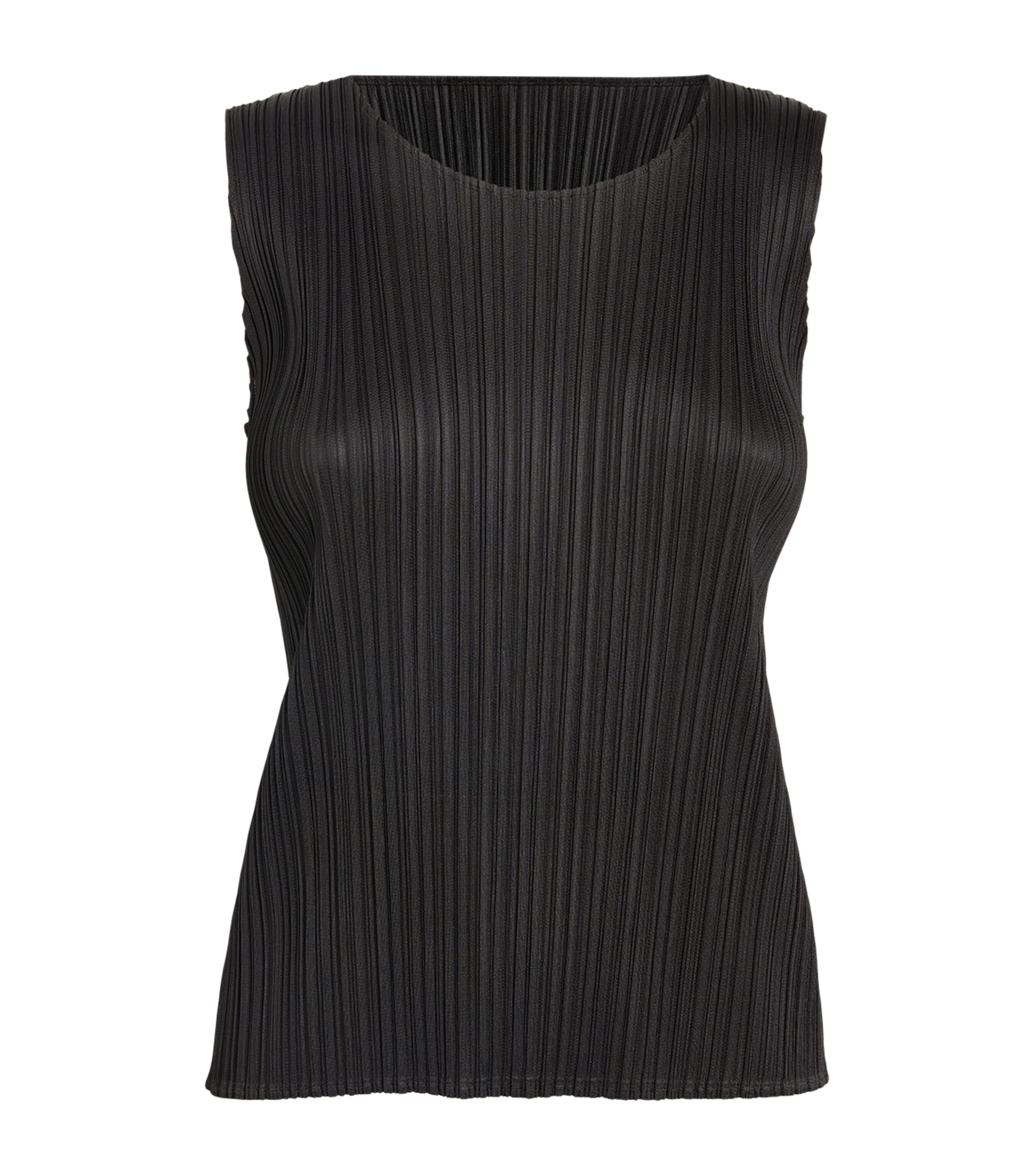 Issey Miyake Black Basics Tank Top In Black
