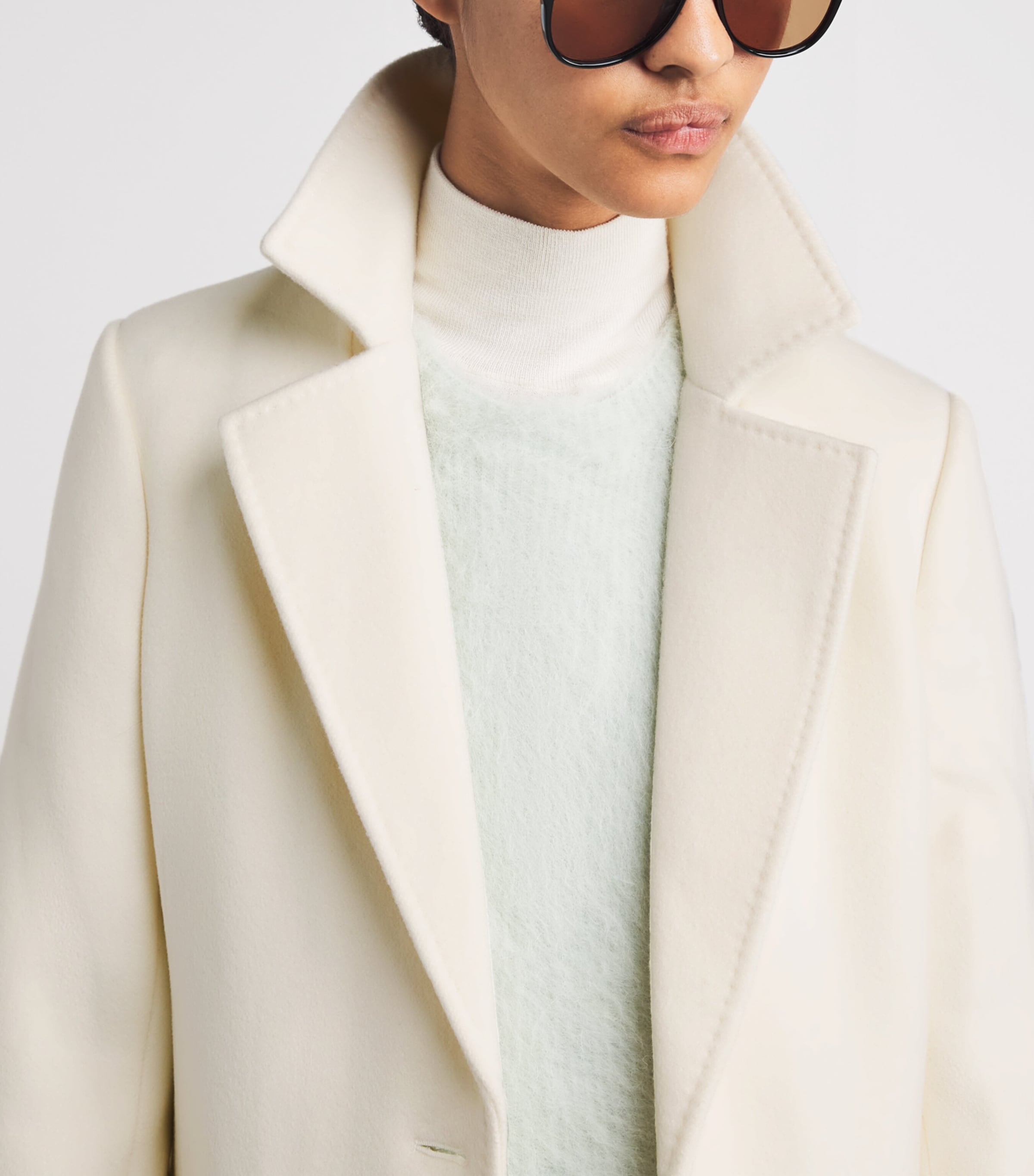 Mackage Womens Wool Corazon Trench Coat Cream Image 3