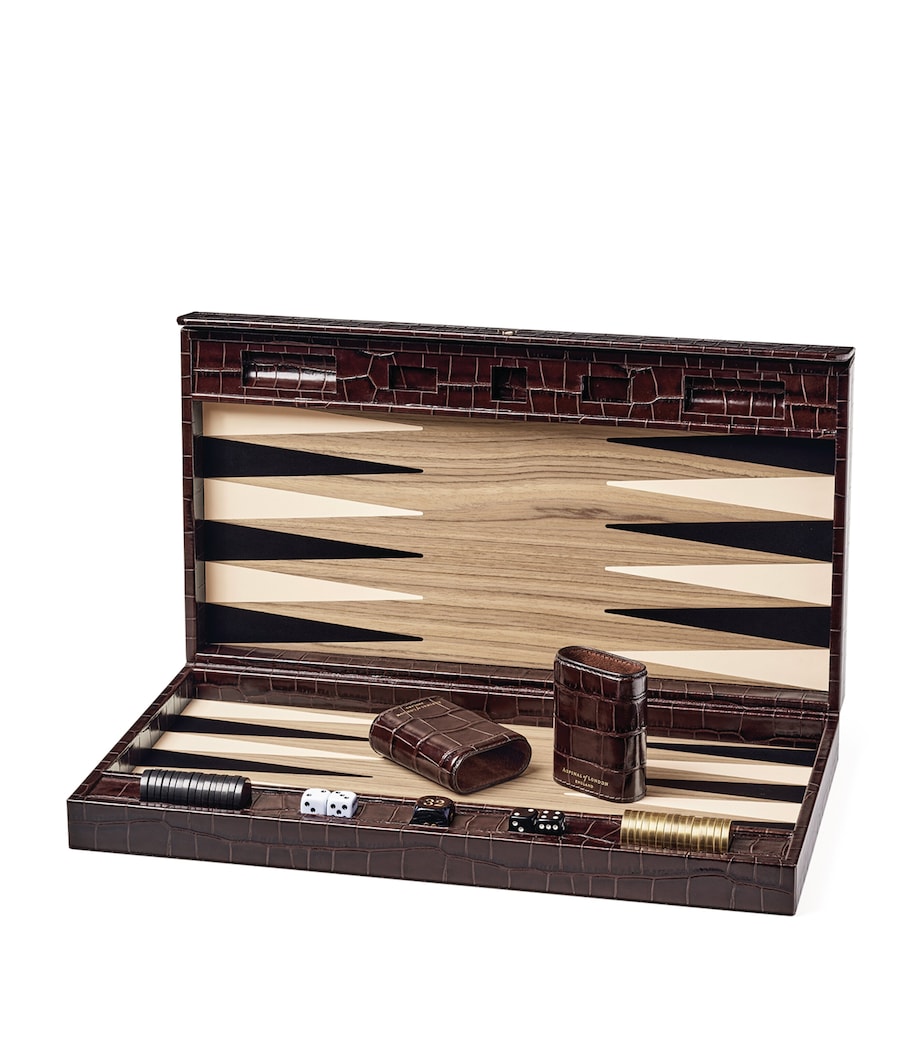 Leather Backgammon Set AMAZONBROWN Image 1