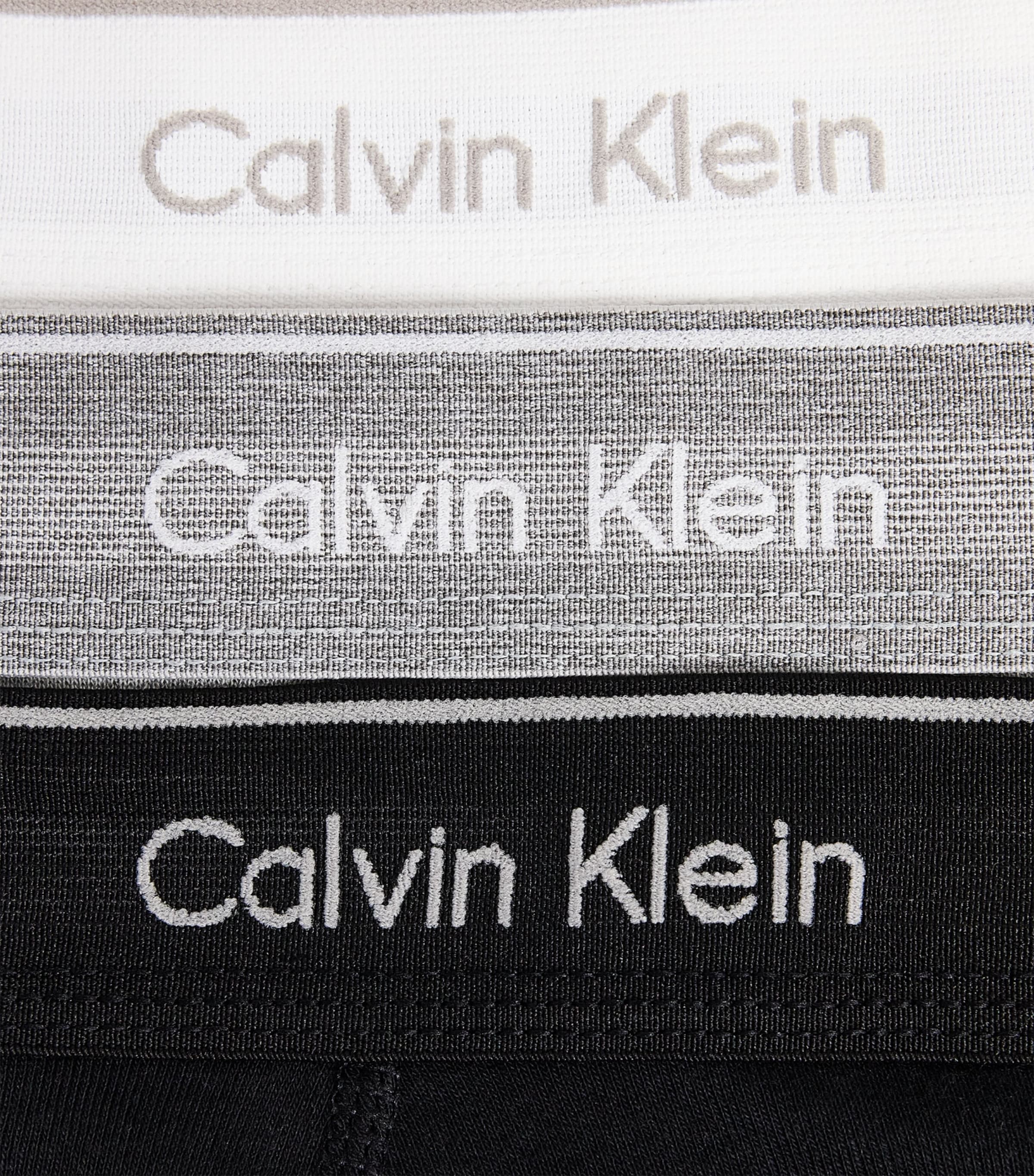 Calvin Klein Mens Cotton Trunks (Pack of 3) Black/grey Heat Image 5