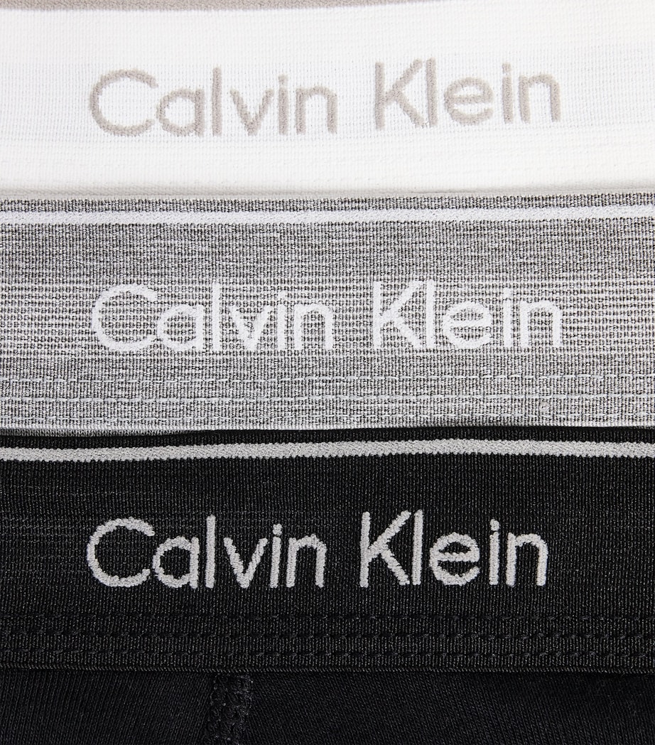 Calvin Klein Mens Cotton Trunks (Pack of 3) Black/grey Heat Image 5