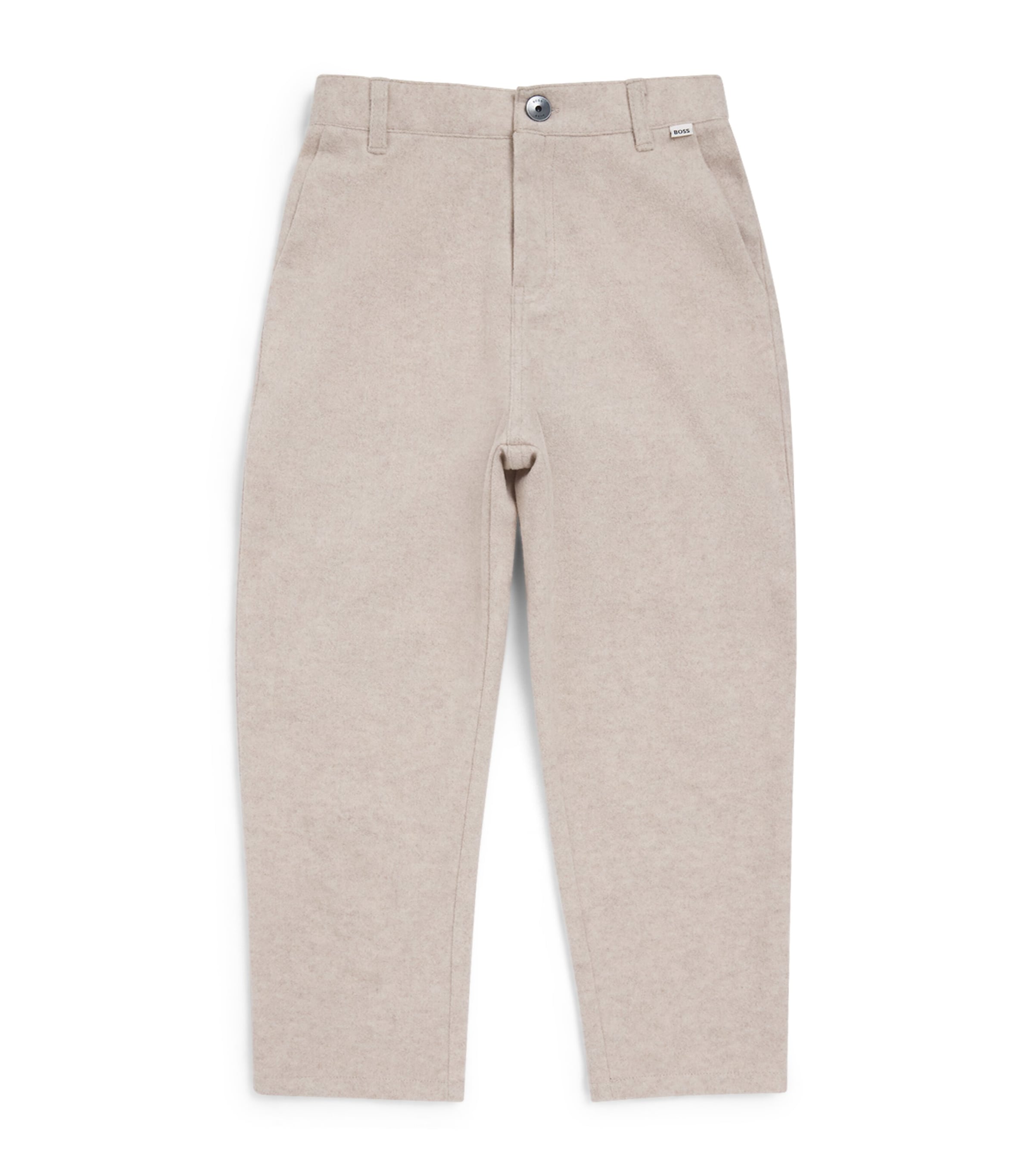 BOSS Kidswear Felt Trousers (4-16 Years) Off White Marl Image 1
