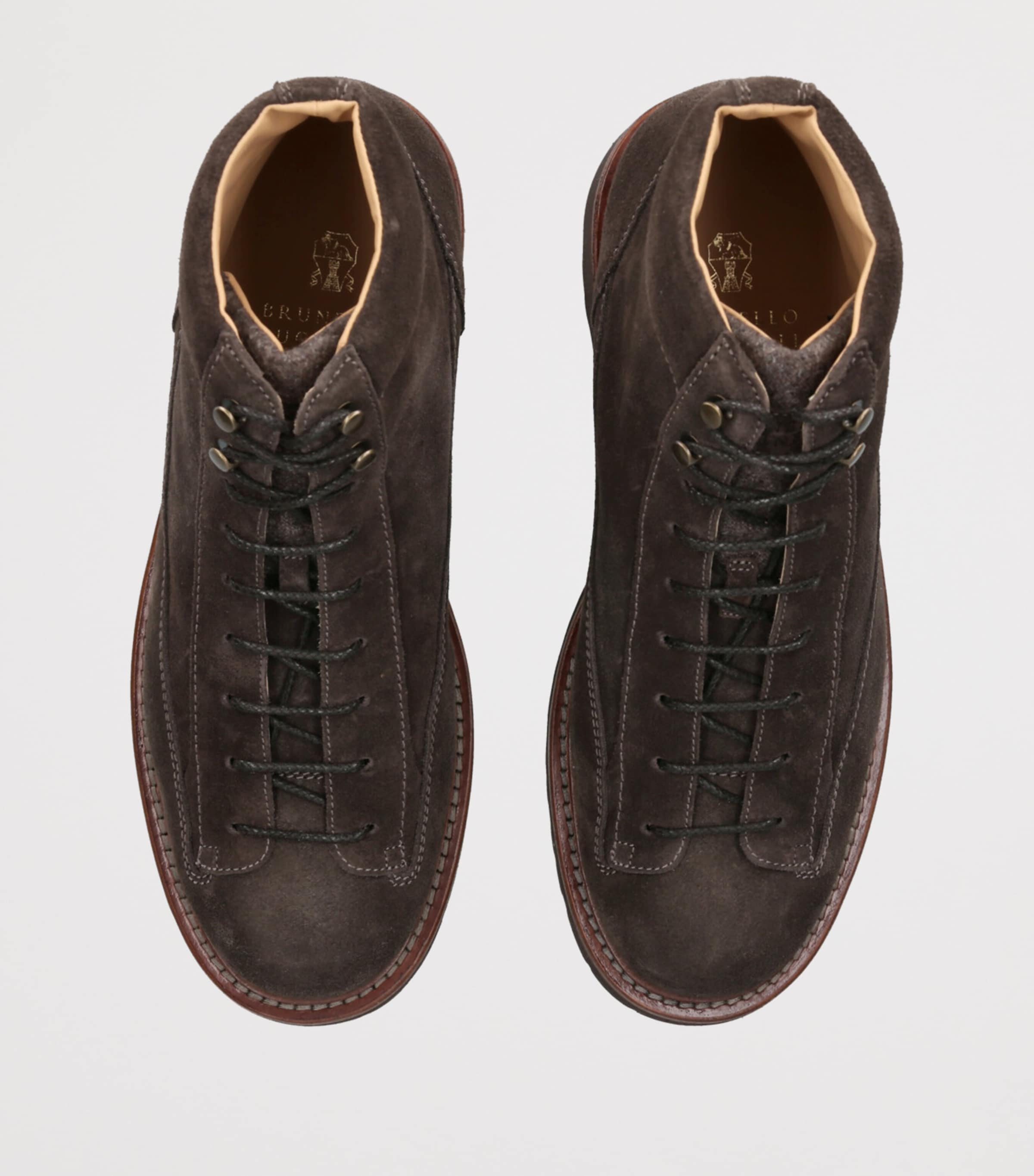 Suede Hiker Boots TAUPE Image 4