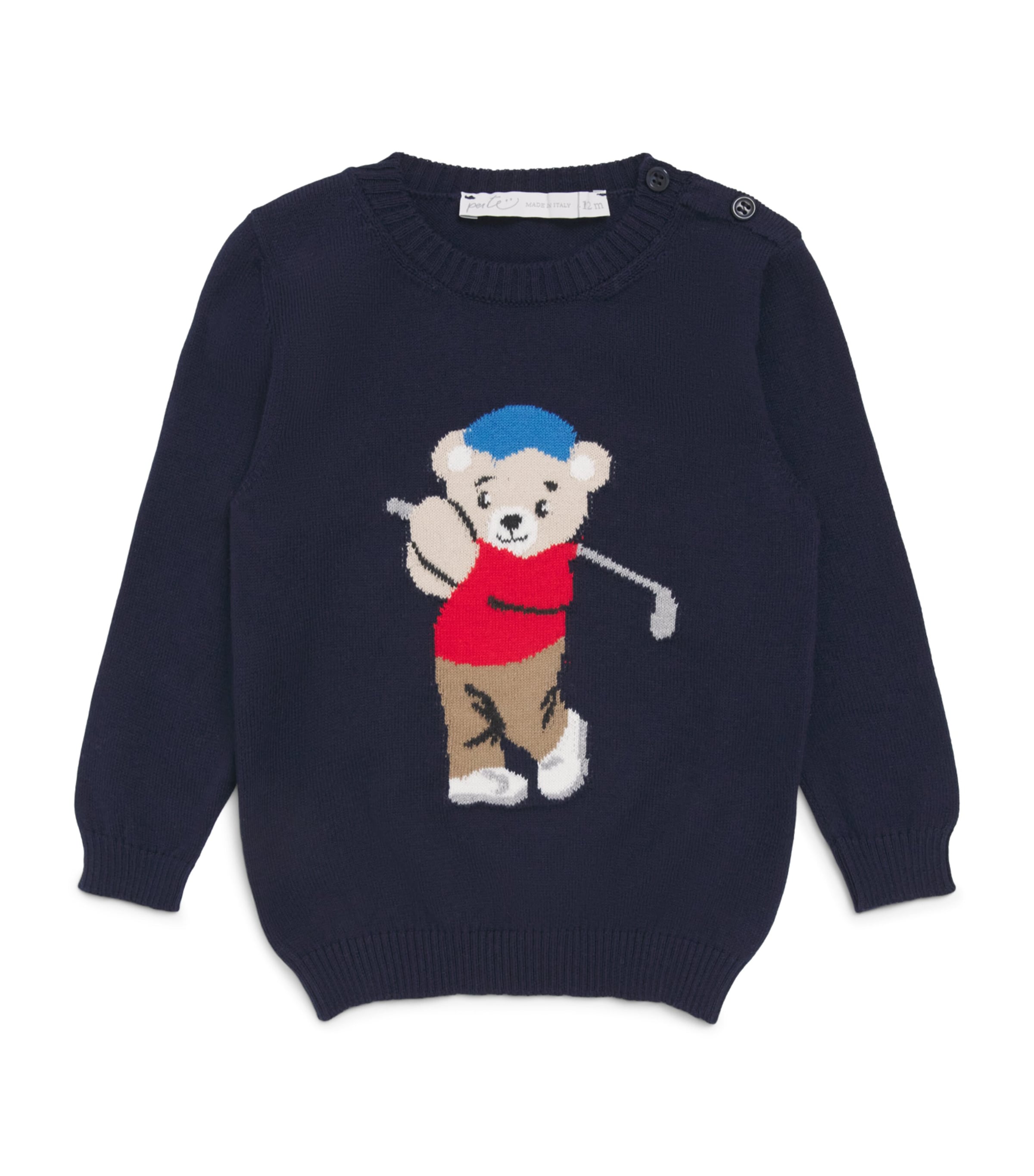Per Te Cotton Golf Bear Sweater (3 Months-4 Years) Image 1