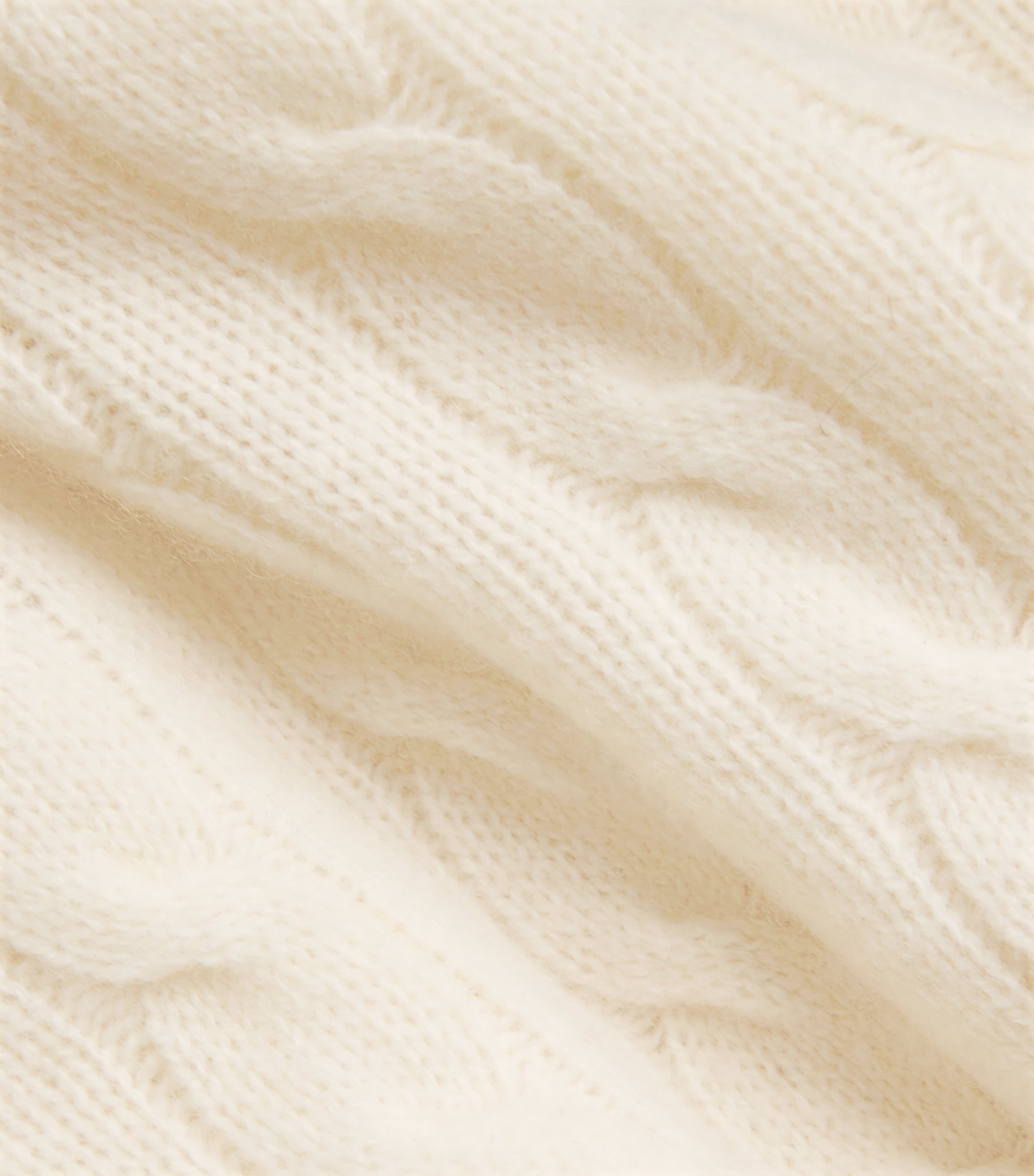 Wool-Cashmere Cable-Knit Sweater NATURAL Image 5