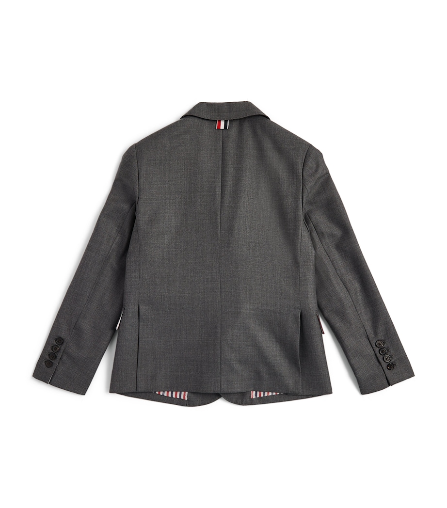 Thom Browne Kids Wool Sports Coat (2-12 Years) Med Grey Image 2