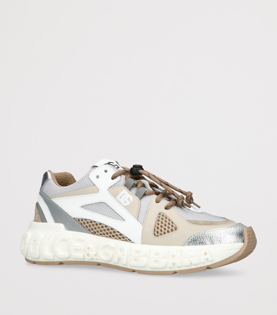 Mesh Drawstring Sneakers WHITE/OTH Image 3