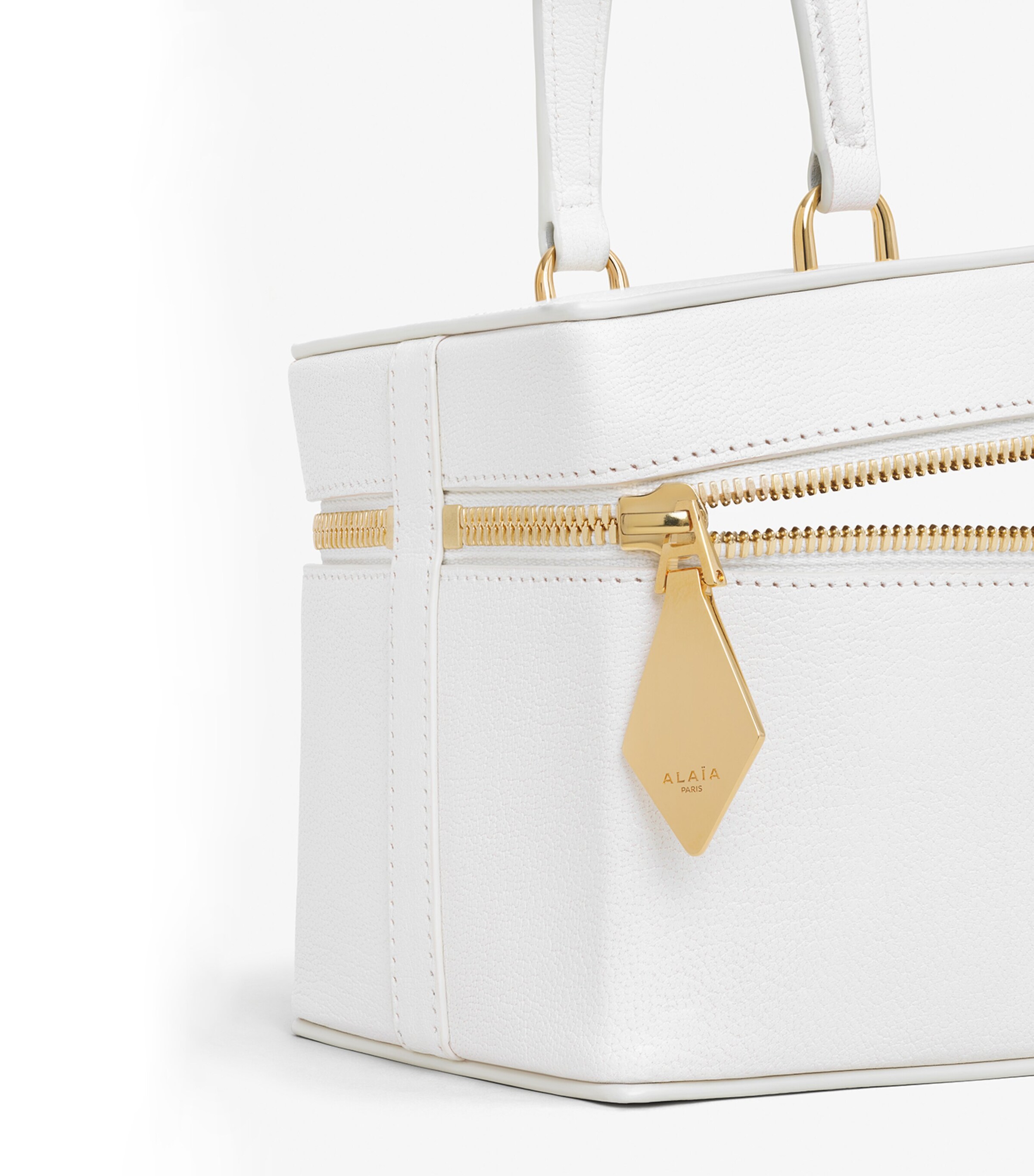 Leather Cube Vanity Bag IVOIRE Image 5