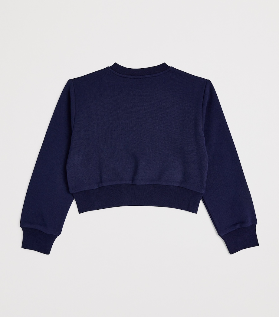 Embellished Crest Sweatshirt (6-14 Years) 2UT00-NAVY+SILVER Image 2