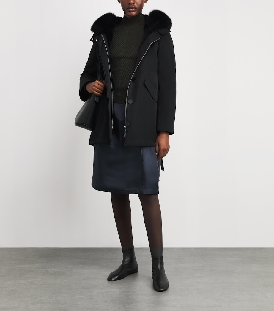 Fox-Rabbit Blended-Cotton Parka (72cm) C99 Image 2