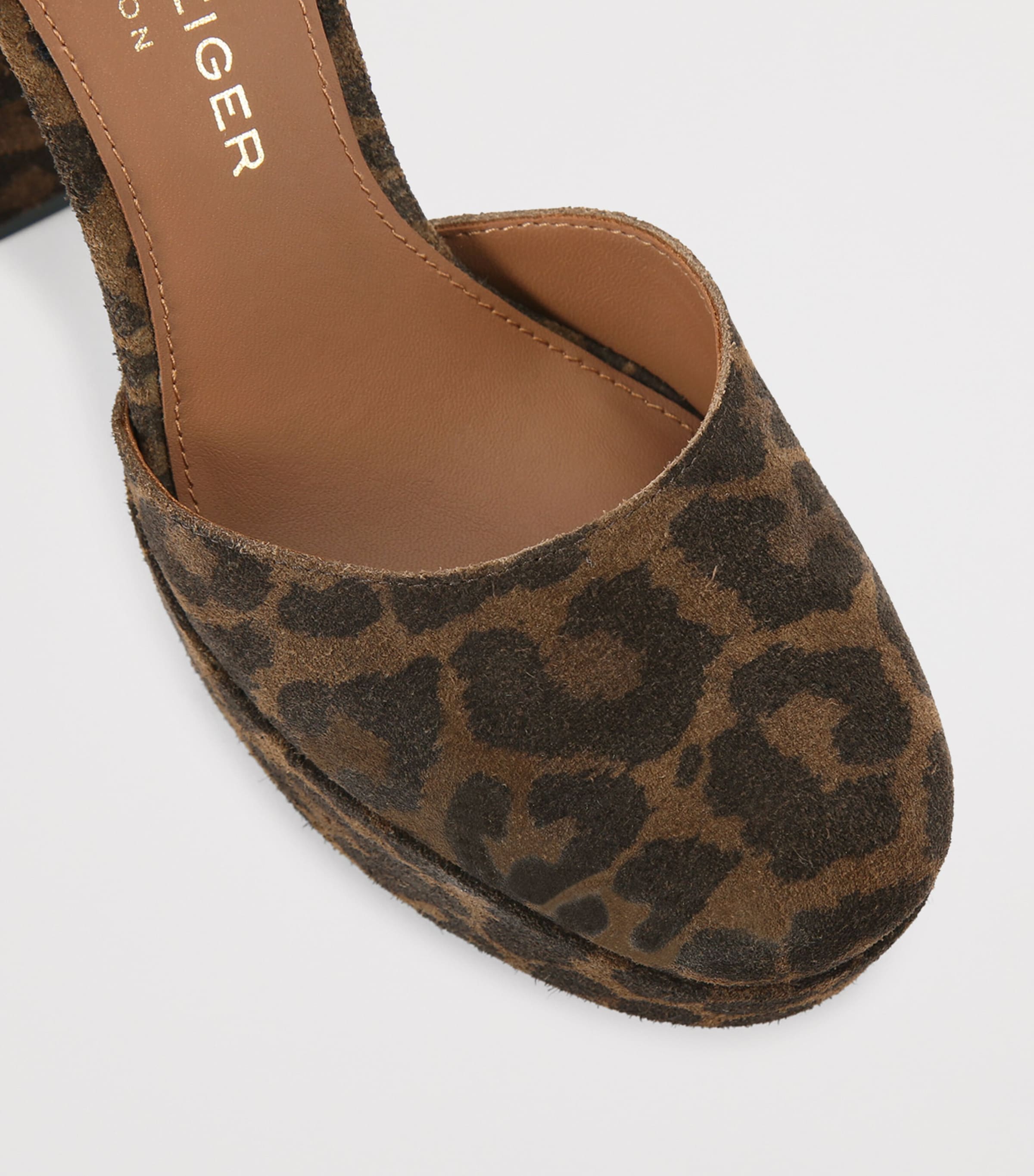 Suede Shoreditch Platform Heels DK.BRN COM Image 3