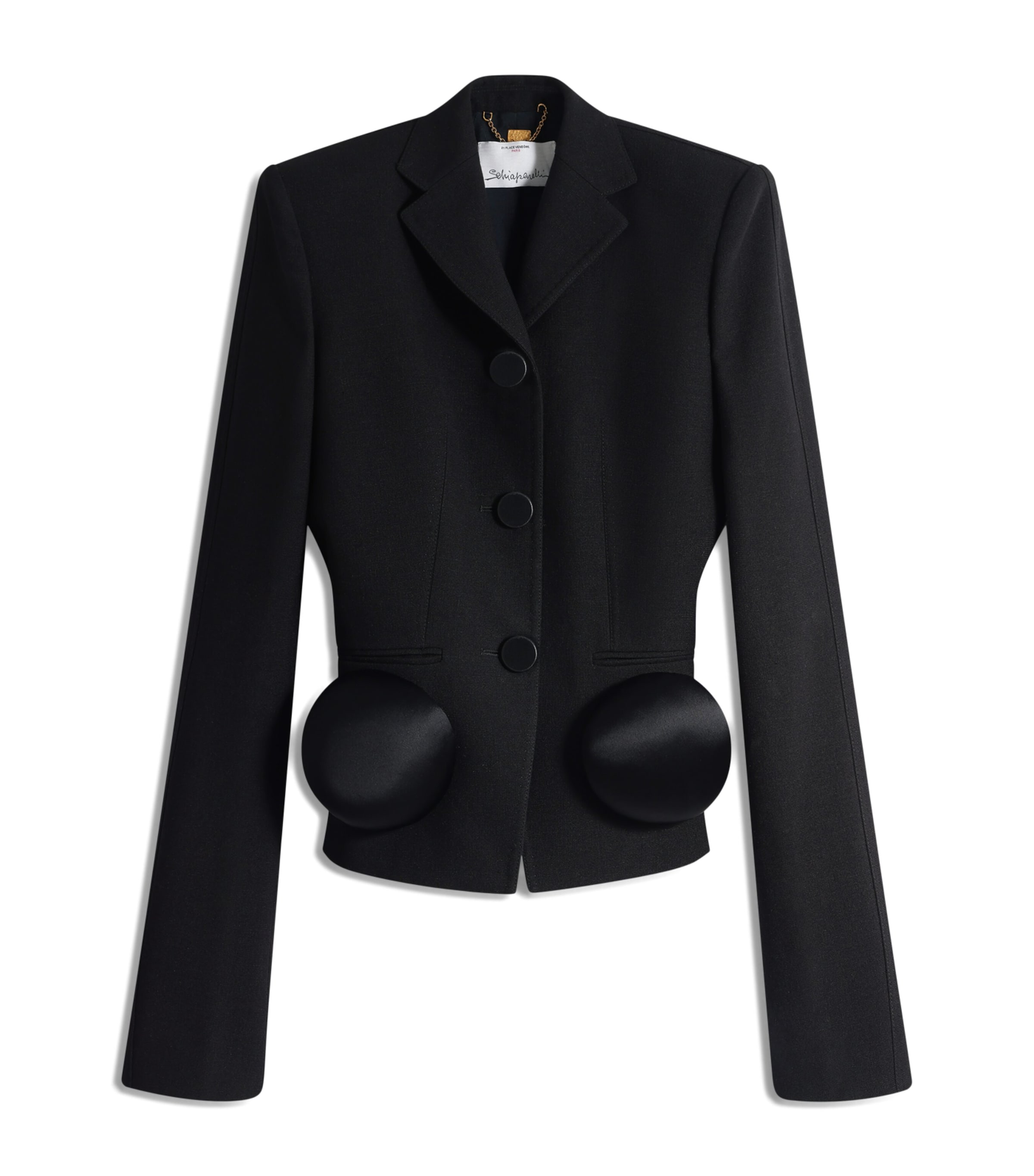 Schiaparelli Womens Embellished Elsa Jacket Black Image 1