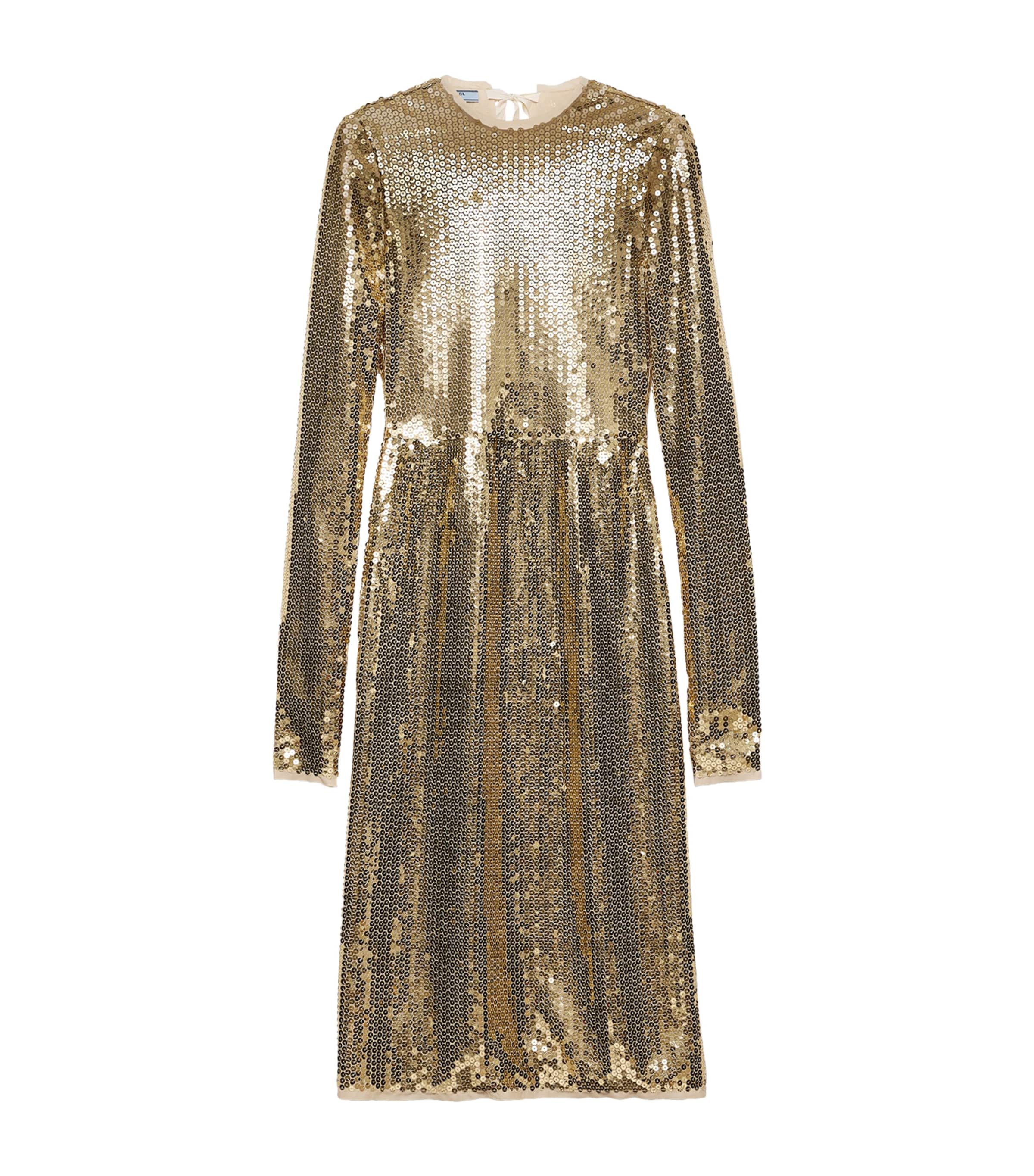 Sequinned Midi Dress F0056 Image 1