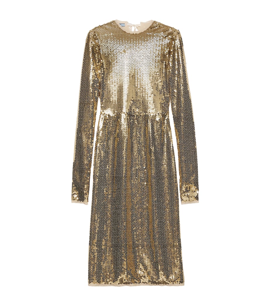 Sequinned Midi Dress F0056 Image 1