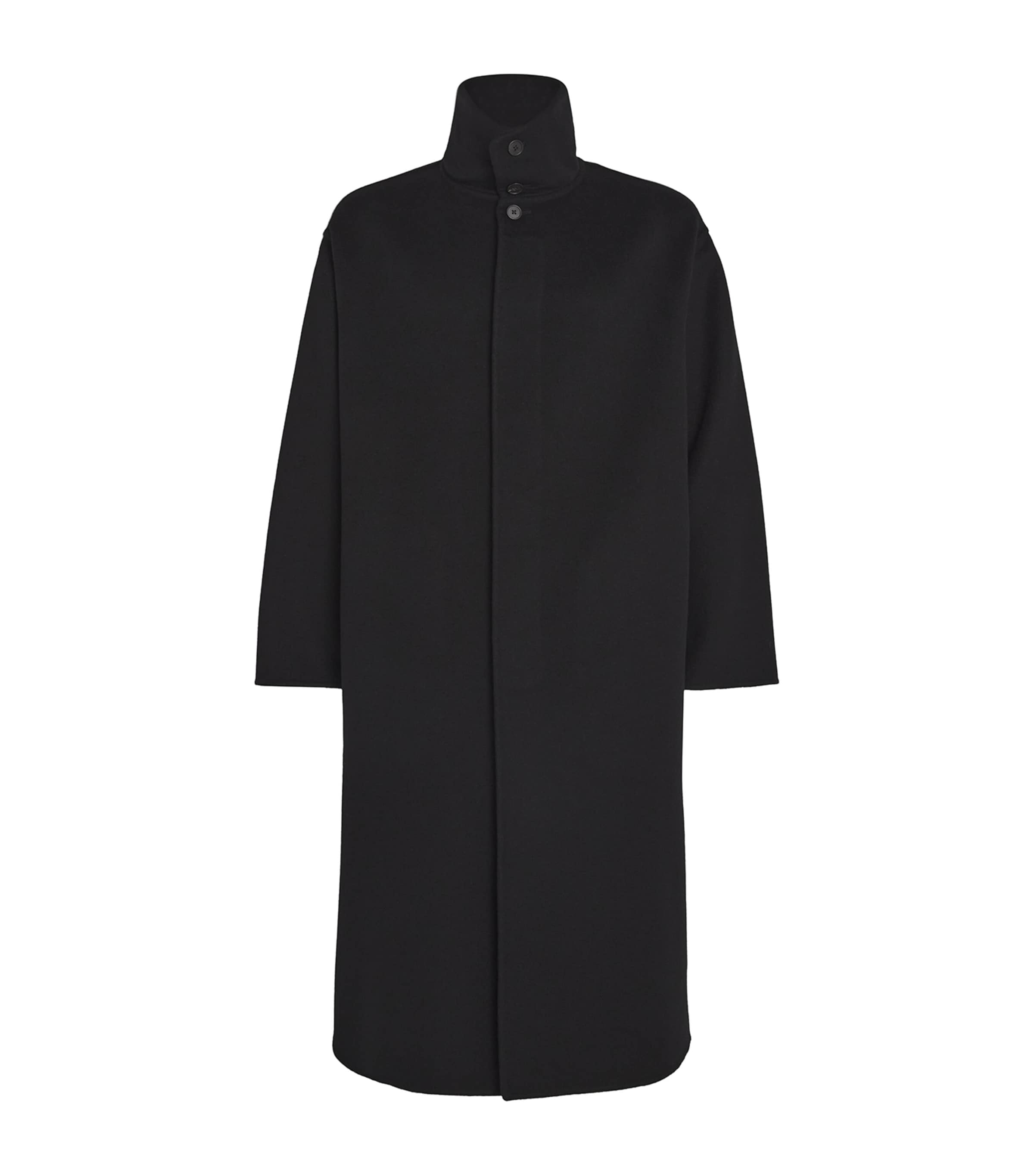 The Row Mercury Cashmere Overcoat In Black