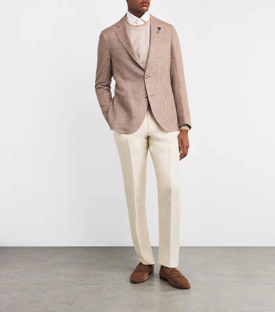 Linen Drop Reg Trousers 120 Image 2