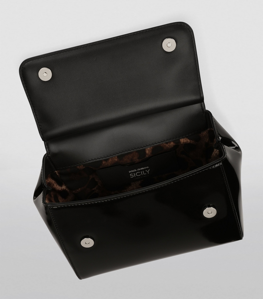 Leather Sicily Top-Handle Bag 80999-BLACK Image 4