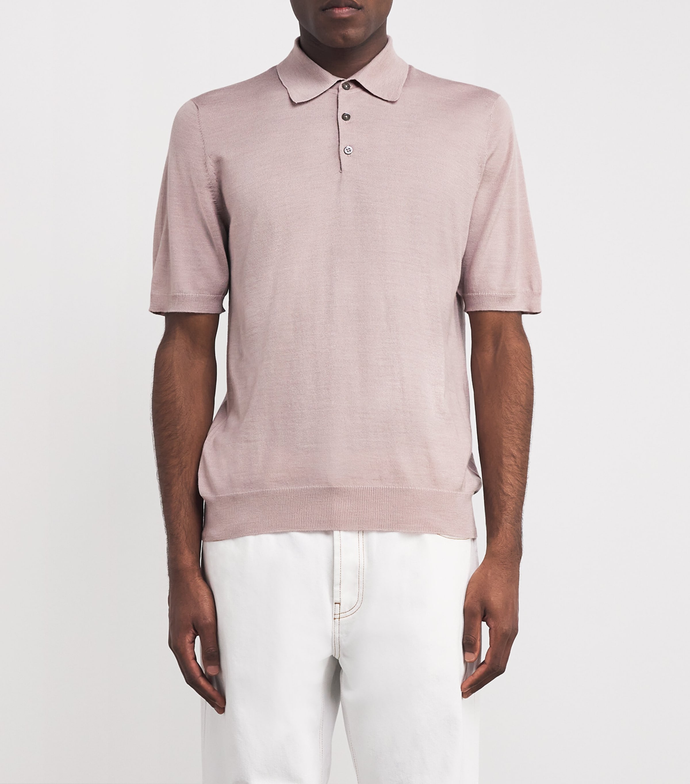Superfine Merino Polo Shirt SE5215-DUSTY ROSE Image 3