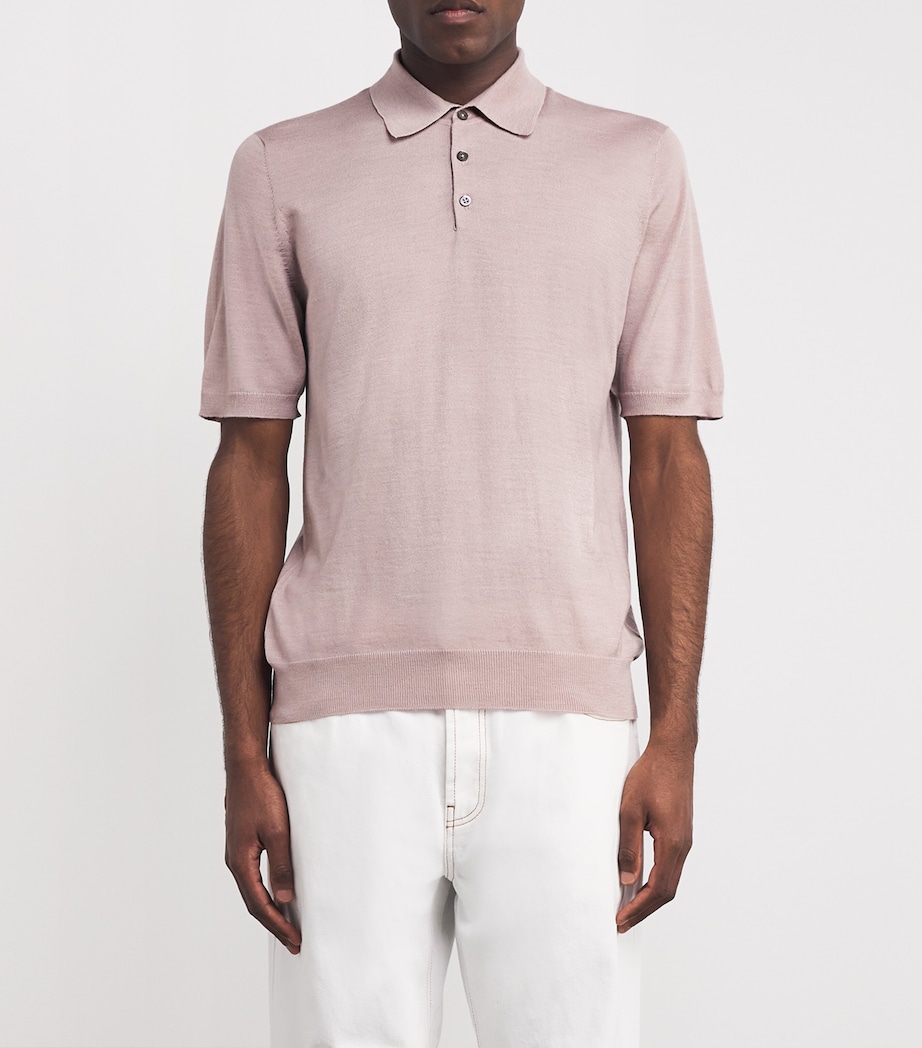 Superfine Merino Polo Shirt SE5215-DUSTY ROSE Image 3