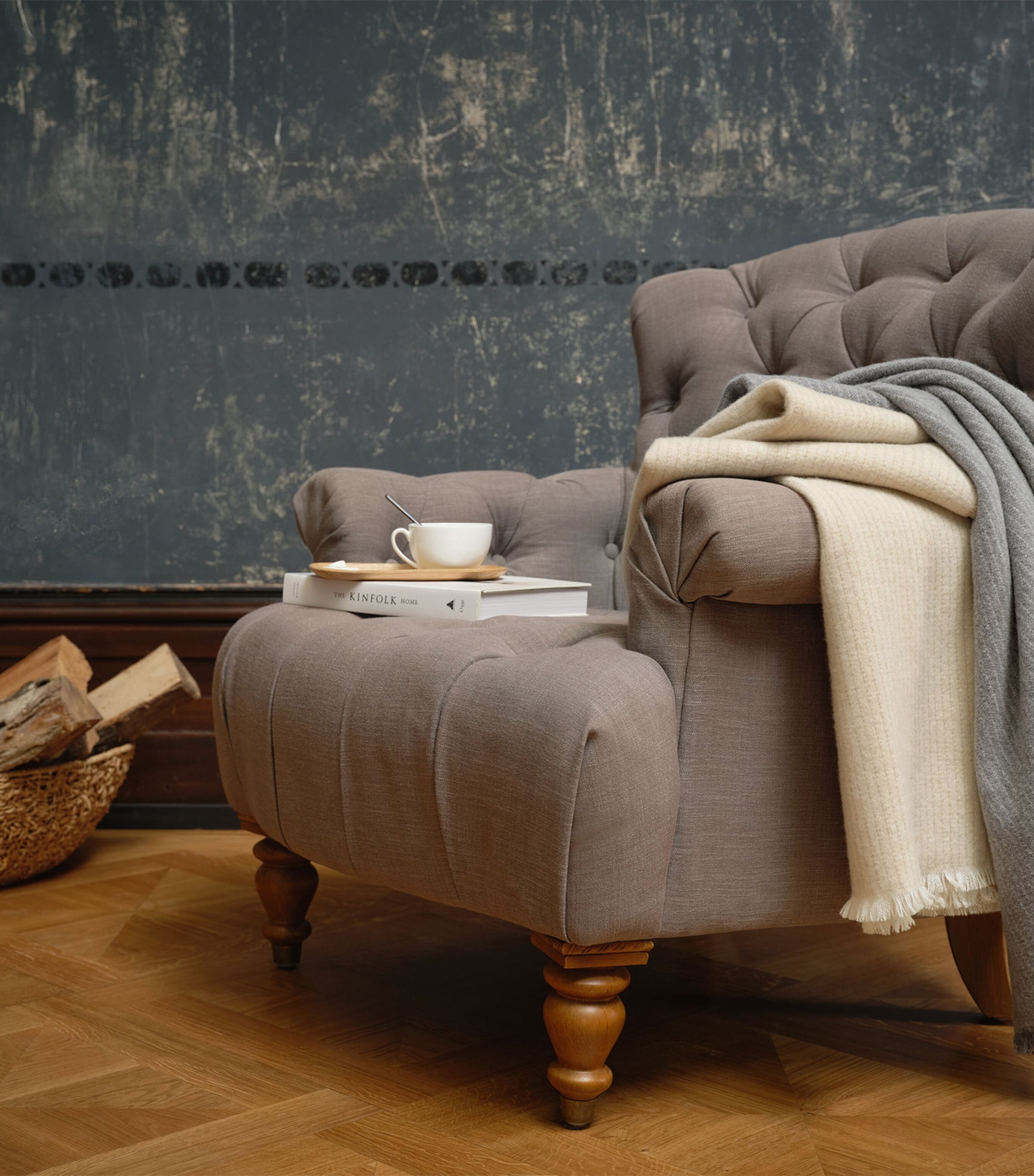 Wool-Cashmere Elias Throw (130cm x 200cm) GREY Image 3