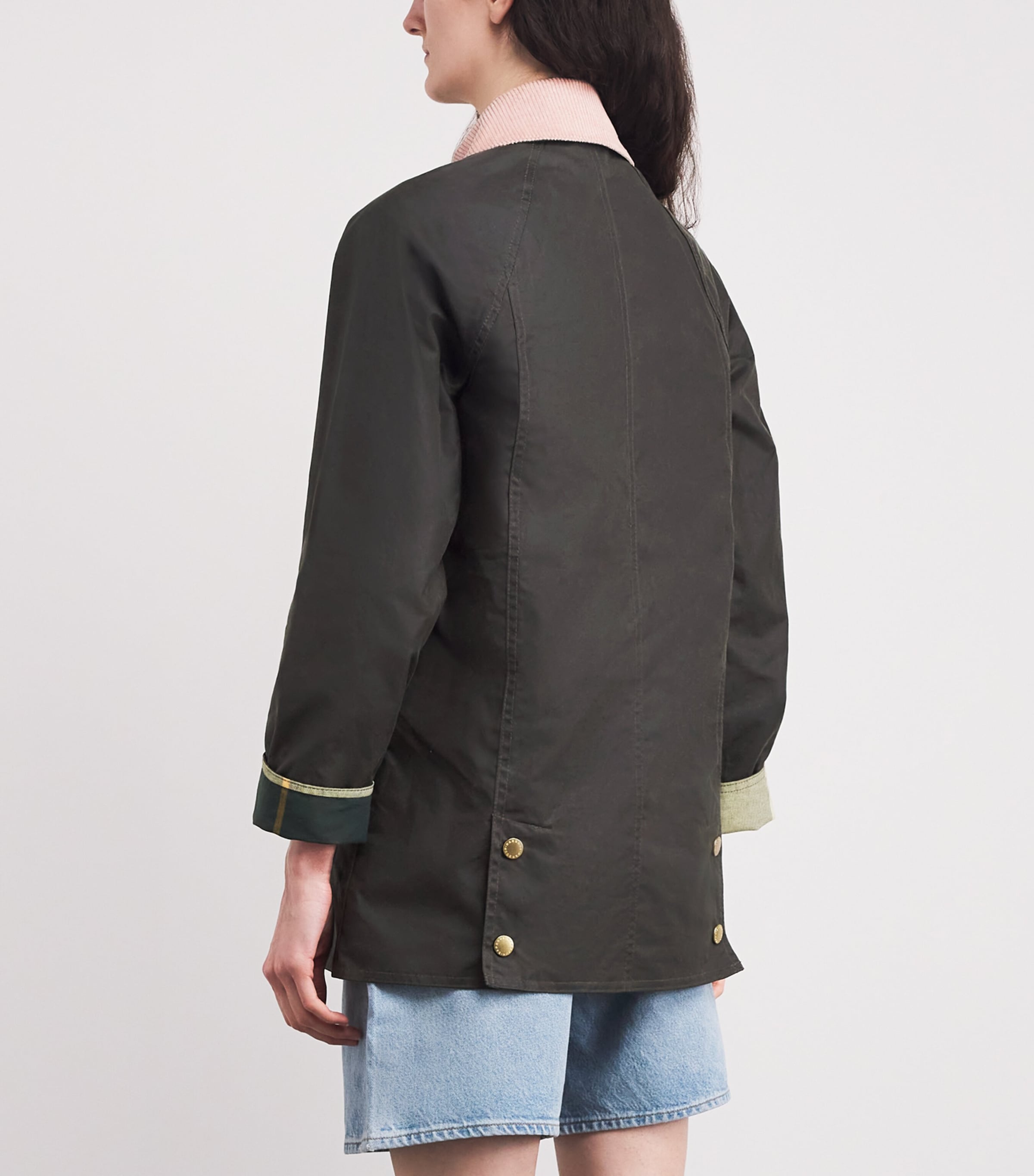 Waxed Cotton Modern Beadnell Coat OLIVE/ANCIENT/GARDEN Image 4