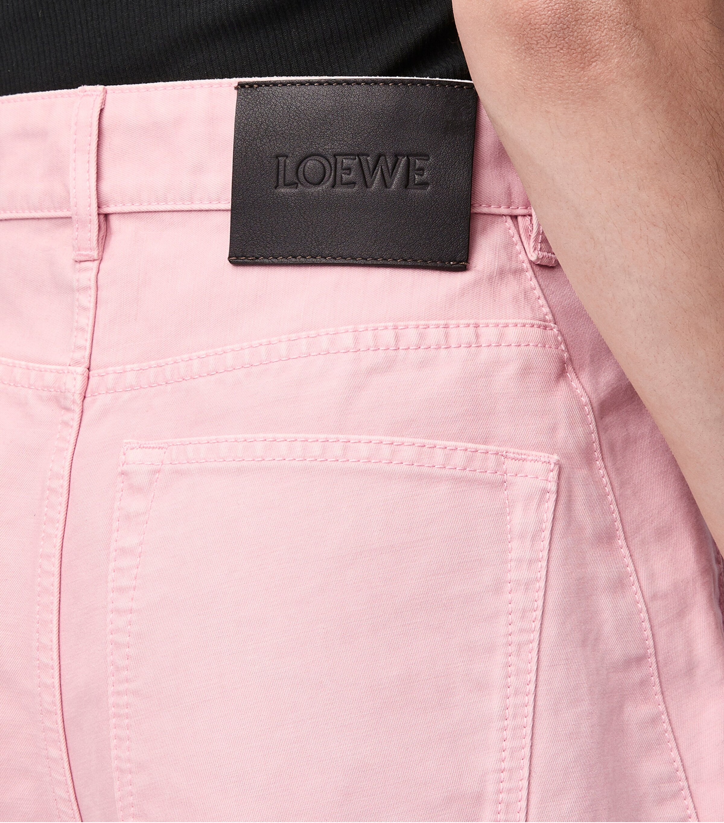 Patch-Detail Barrel Jeans PINK Image 5