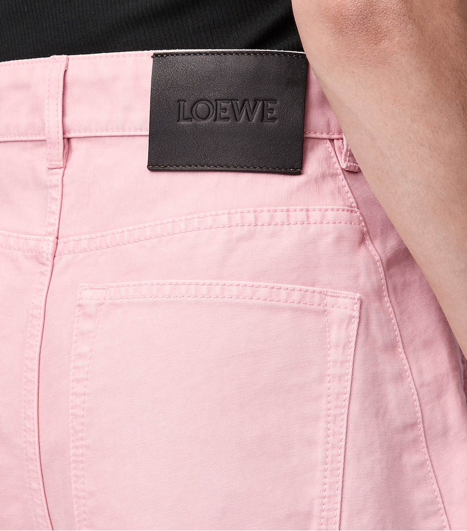Patch-Detail Barrel Jeans PINK Image 5