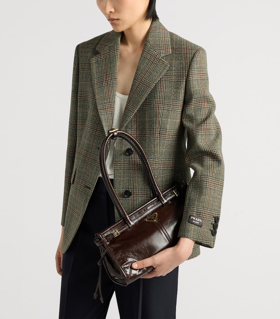 Prada Medium Leather Bonnie Shoulder Bag Brown Image 2