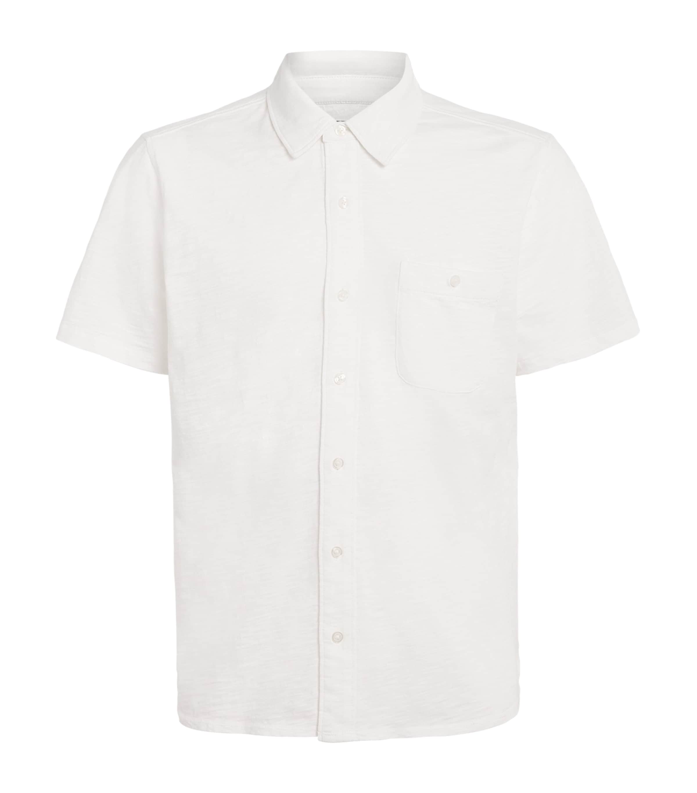 PAIGE Mens Cotton Carillo Polo Shirt Fresh White Image 1