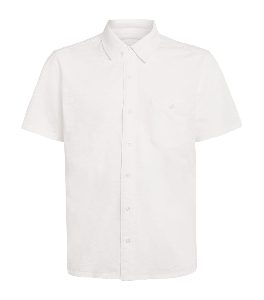 PAIGE Mens Cotton Carillo Polo Shirt Fresh White Image 1