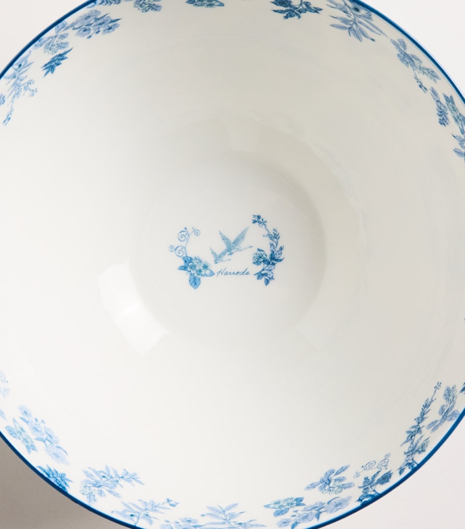 Harrods Fine Bone China Toile Bowl (22.5cm) Blue Image 2