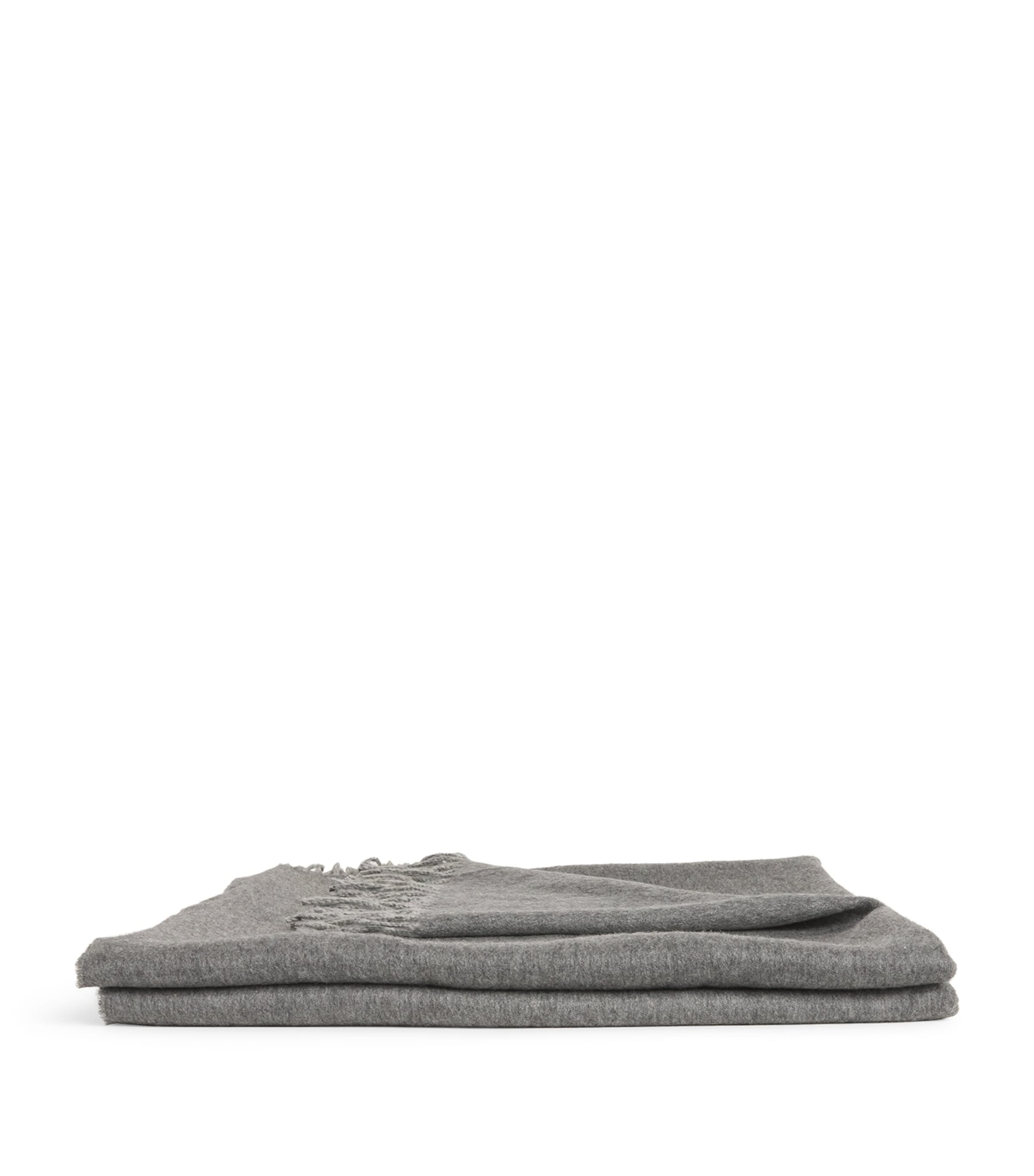 Johnstons Of Elgin Cashmere Reversible Throw In Grey