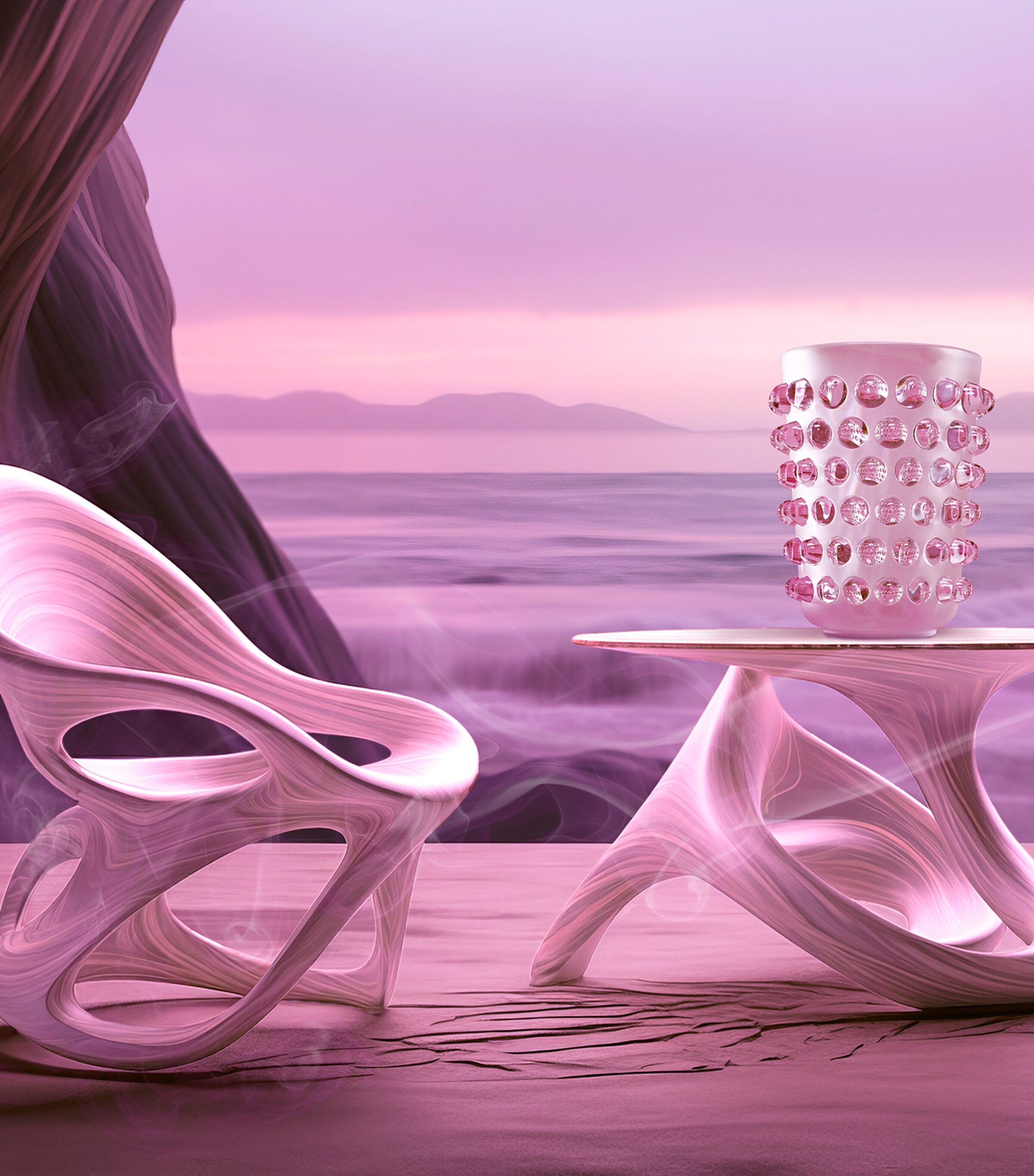 Extra Large Rose Nebula Mossi Vase (31cm) INCOLORE Image 3