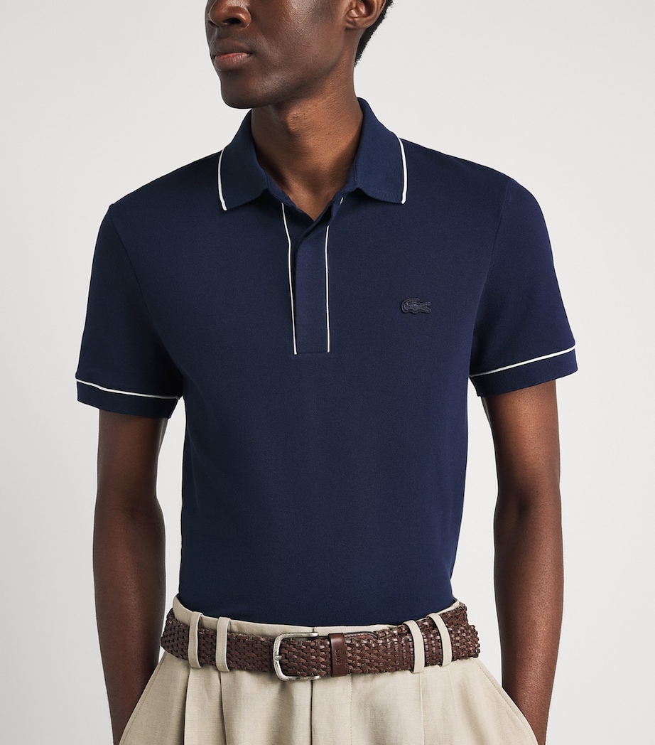 Lacoste Mens Cotton Original Polo Shirt Navy Blue Image 3
