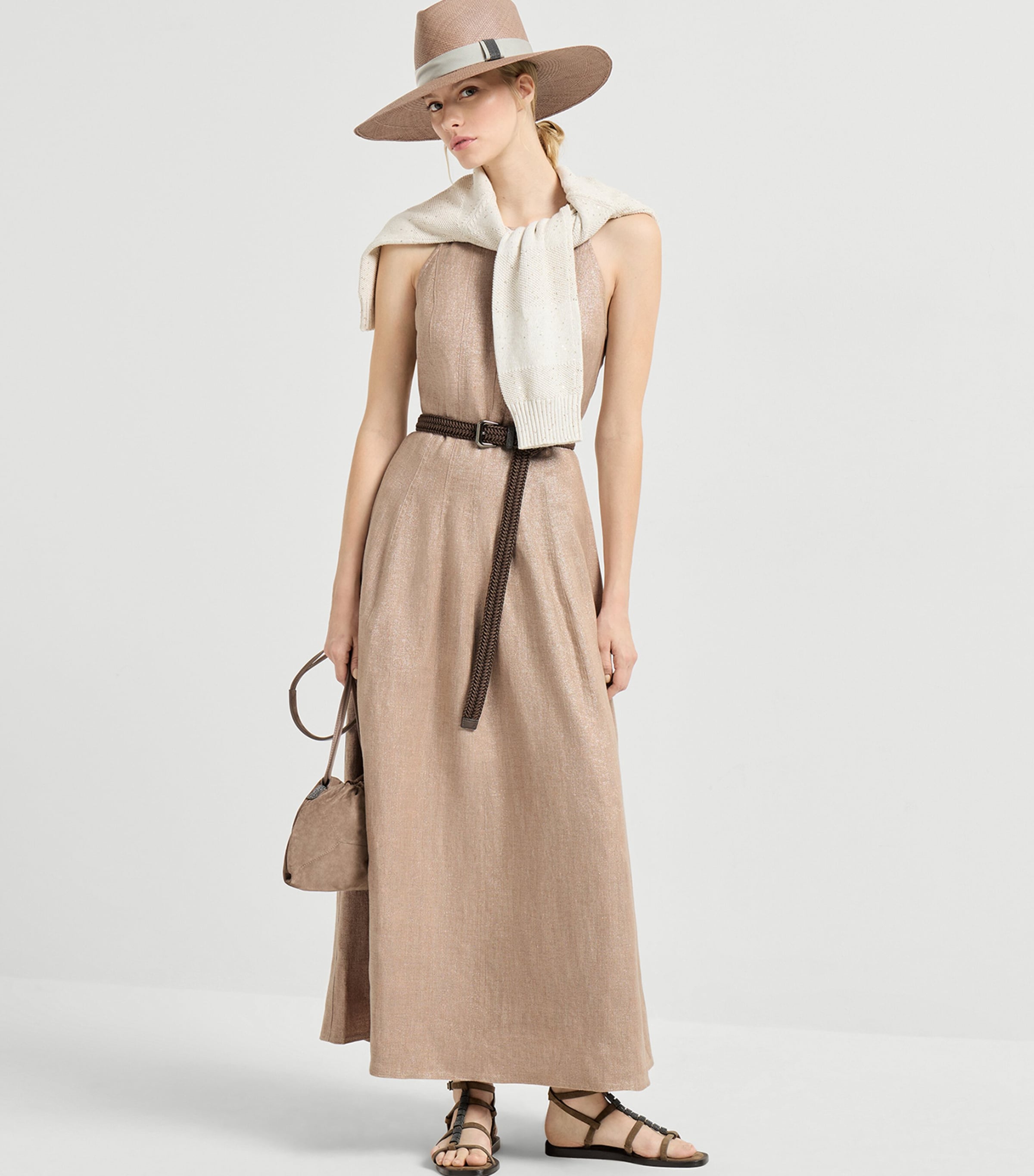 Linen-Blend Maxi Dress C920 Image 2