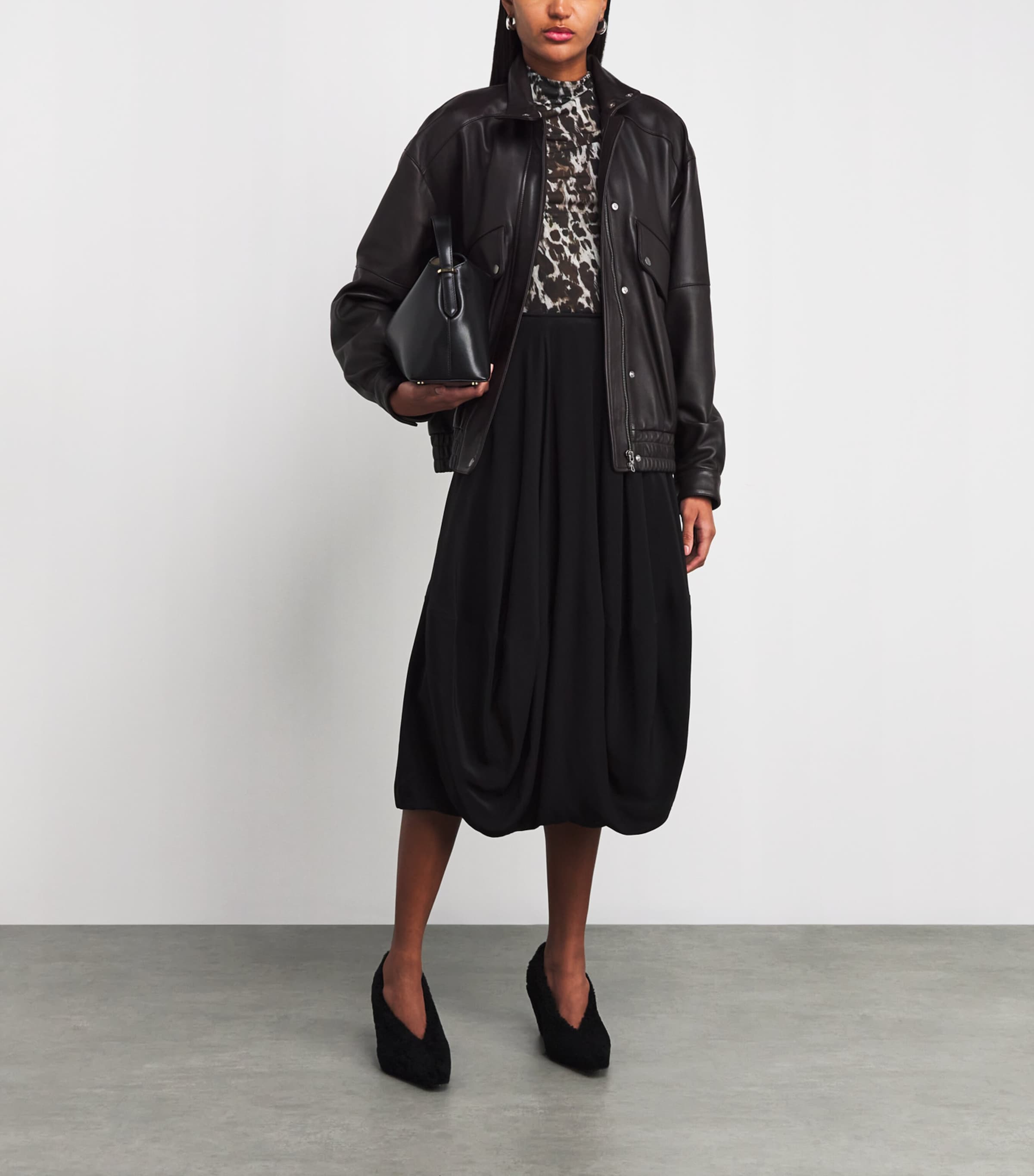 Leopard Print Plumage Top CHC PLUMGE PRNT D80 Image 2