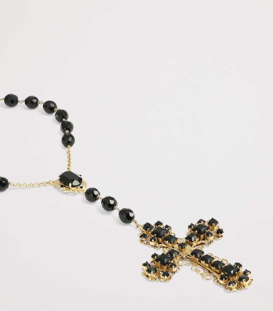 Dolce&Gabbana Beaded Rosary Necklace Nero/oro Image 3