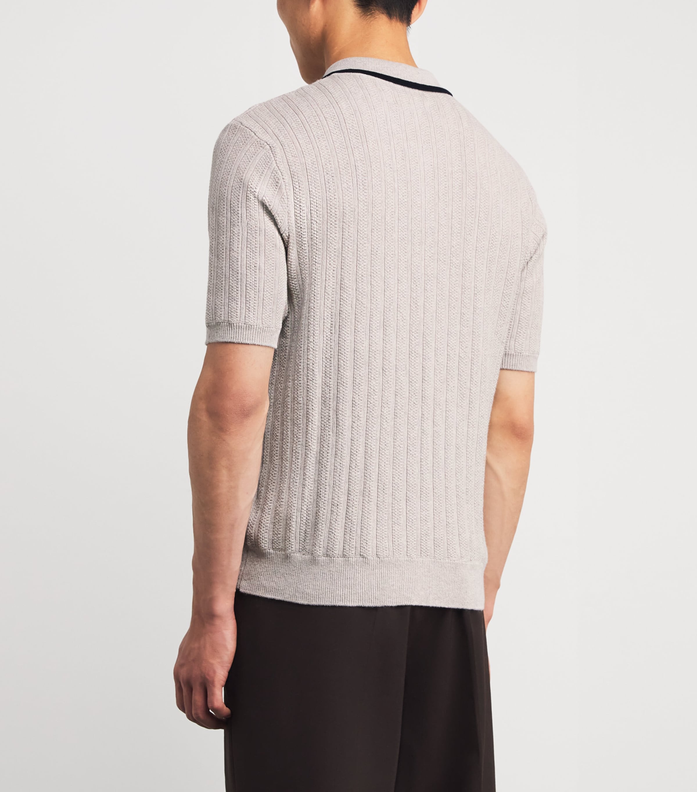 Cotton-Cashmere Bury Polo Shirt NATURAL MELANGE Image 4