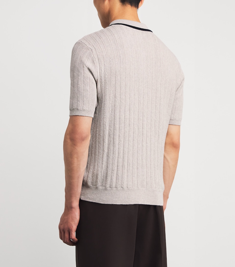 Cotton-Cashmere Bury Polo Shirt NATURAL MELANGE Image 4