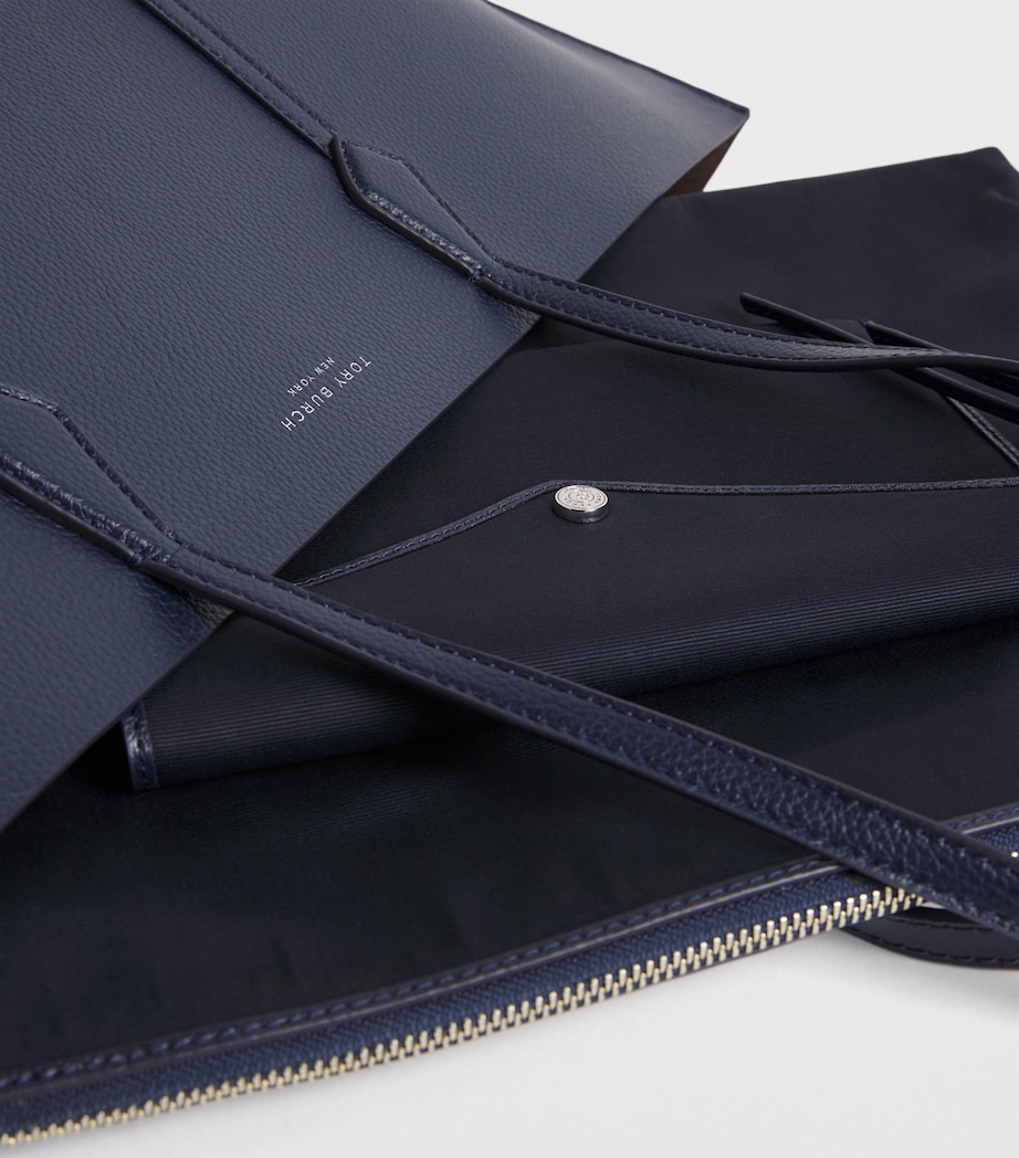 Leather Perry Tote Bag DARK SKY Image 5