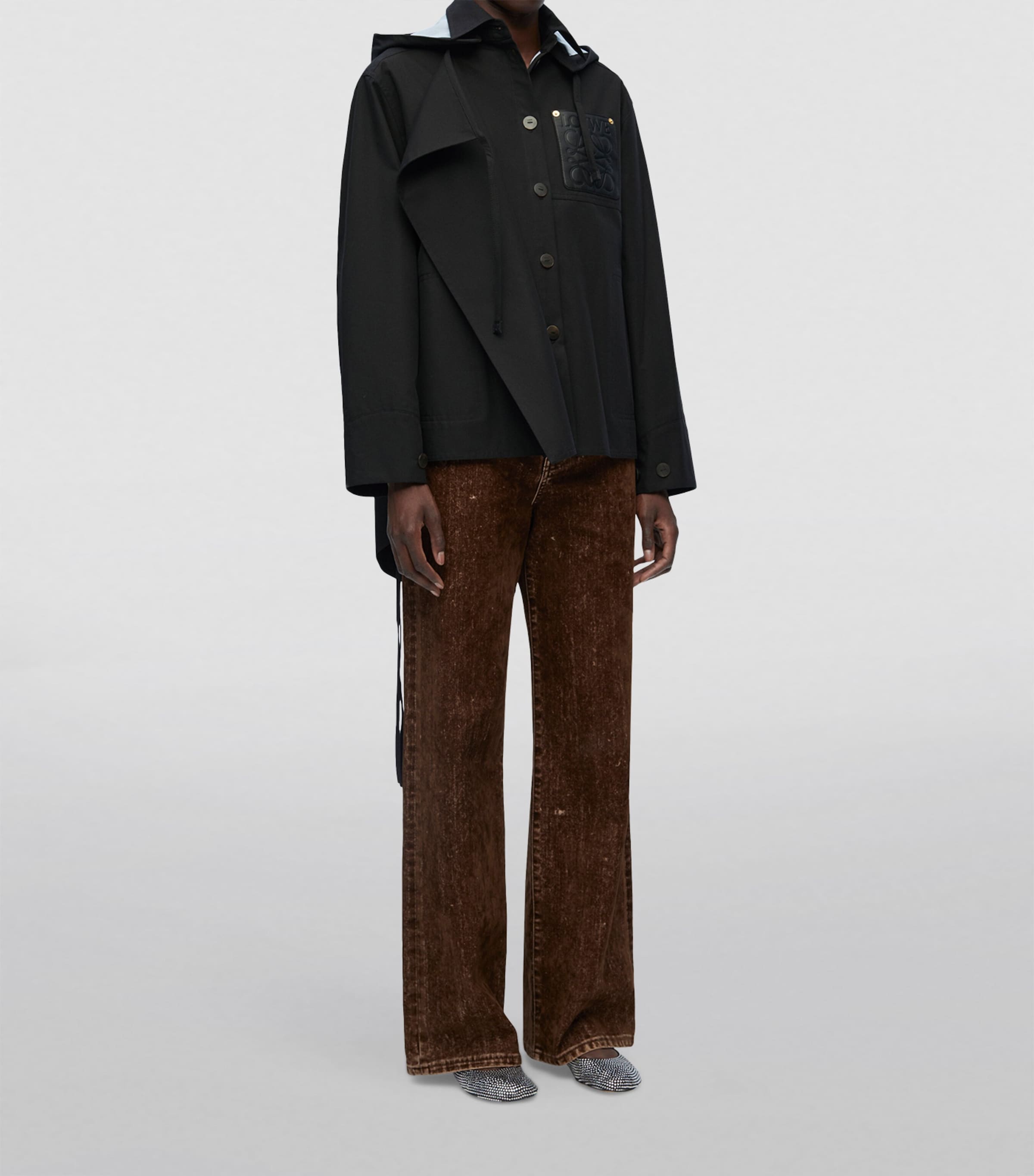 Hooded Parka Jacket BLACK Image 3