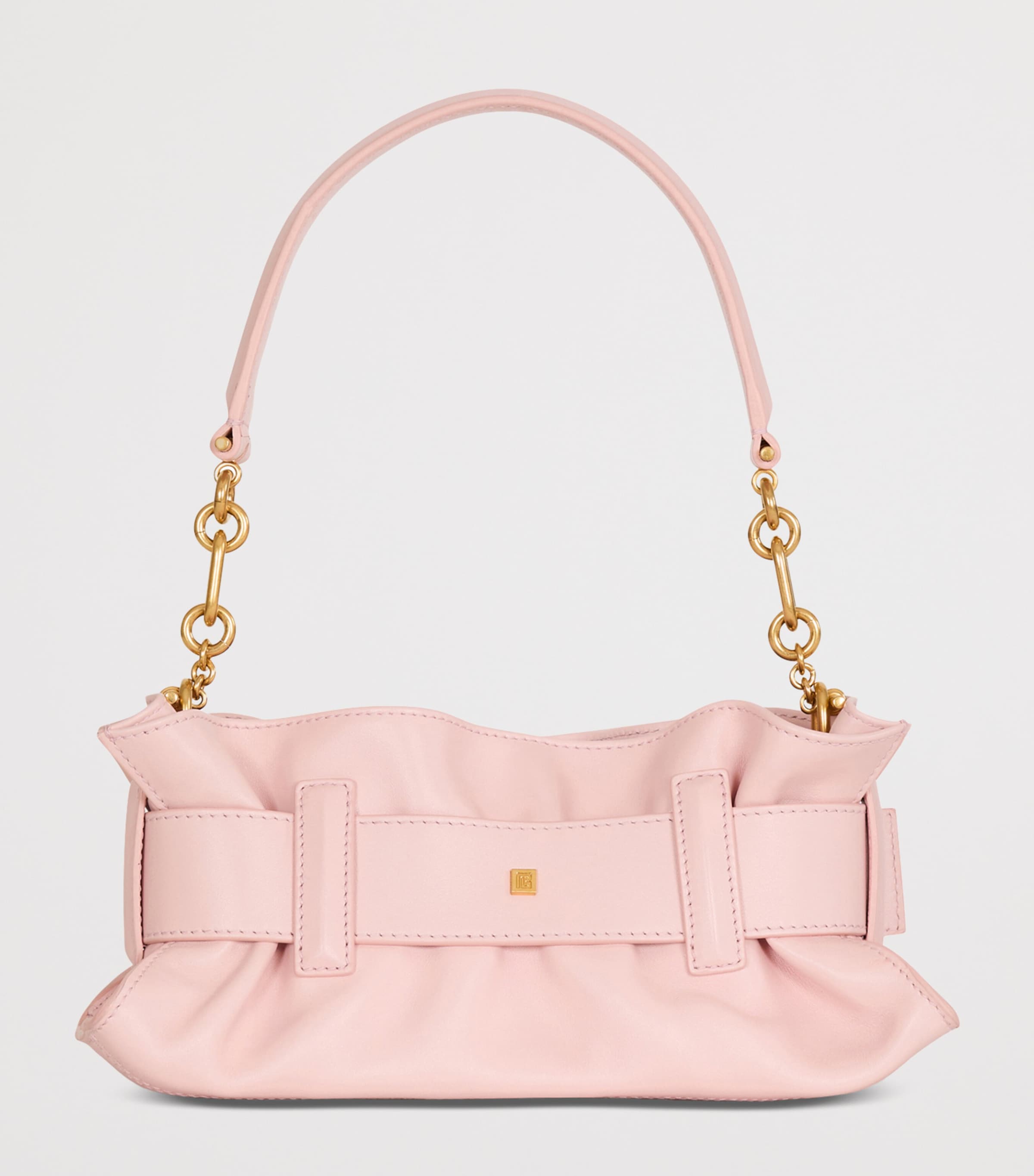 Balmain Mini Leather Anthem Shoulder Bag Rose Pale Image 7