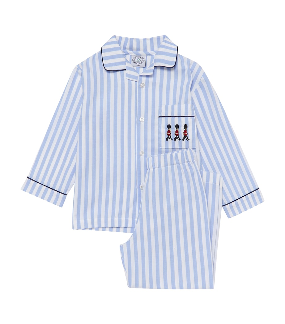 Cotton Felix Pyjama Set (6-11 Years) BLUE STRIPE/SOLDIER Image 1